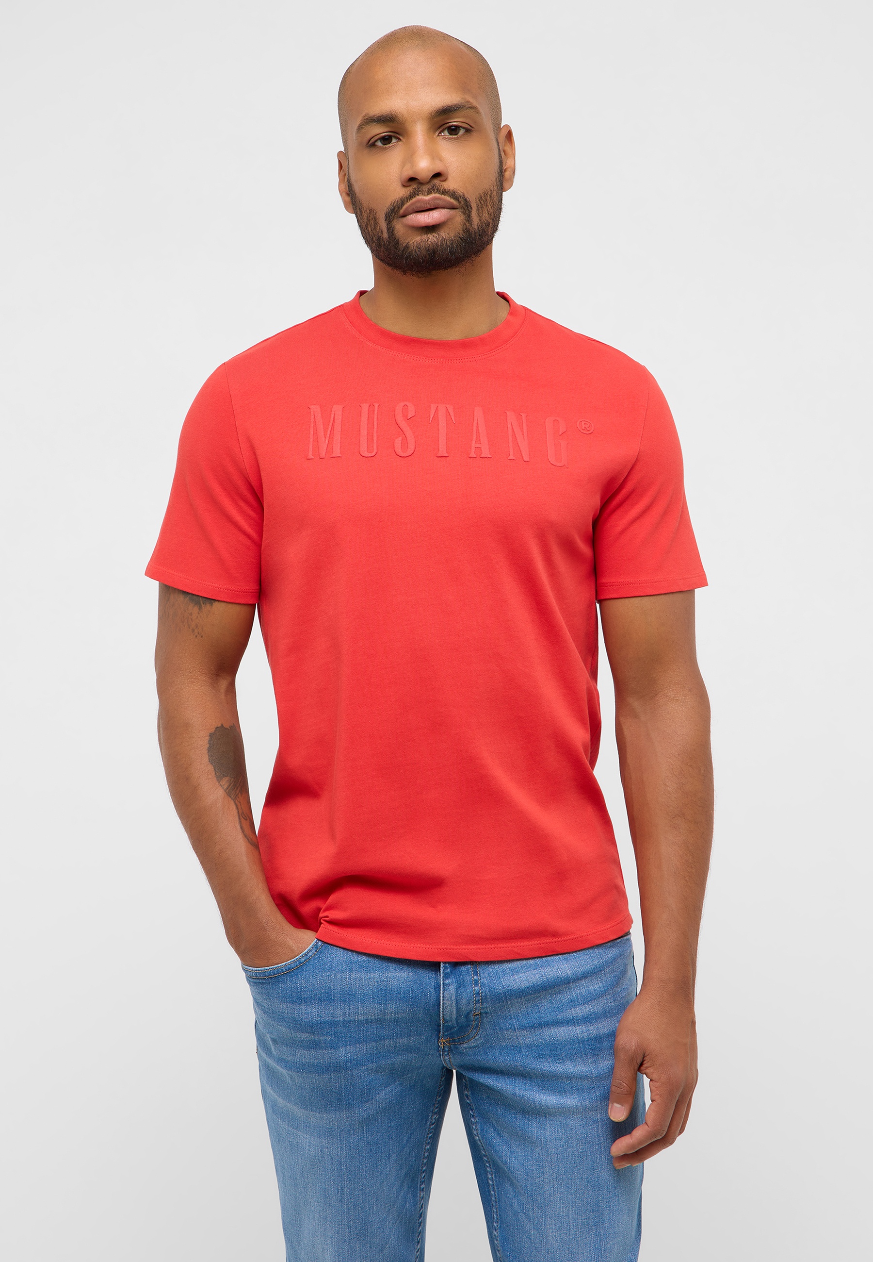 T-shirt, Jeans, Hemd, Mann, Person