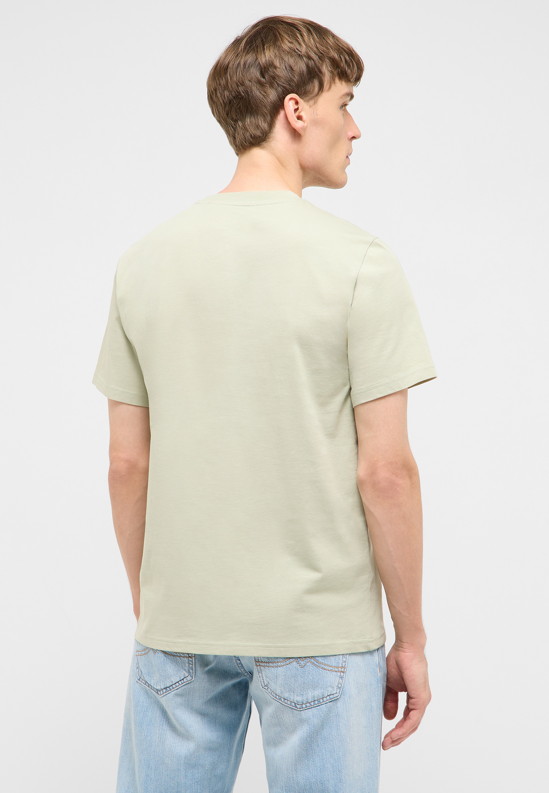 T-Shirt, Kurzarm, Einfarbig, Baumwolle, Beige