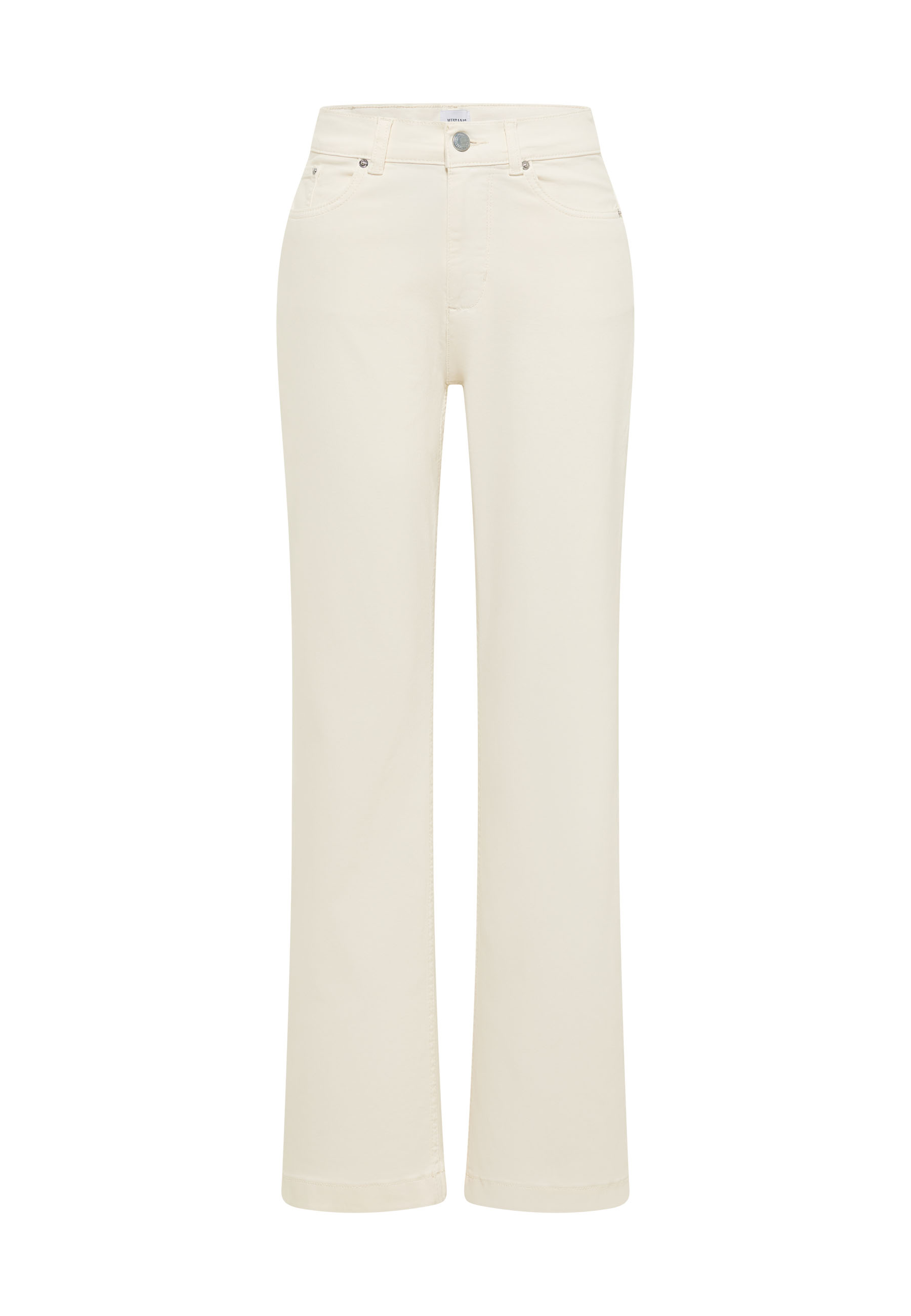 Hose, Jeans, Beige, hohe Taille, Weite