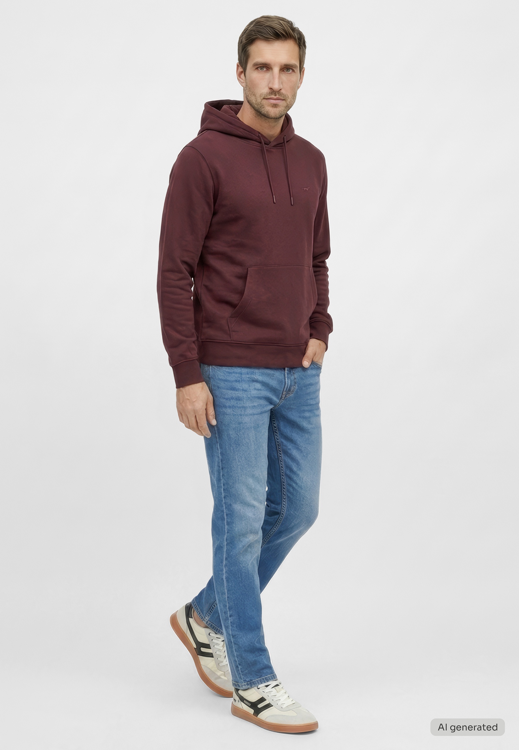 Hoodie, Pullover, Kapuzenpullover, Maroon, Kängurutasche
