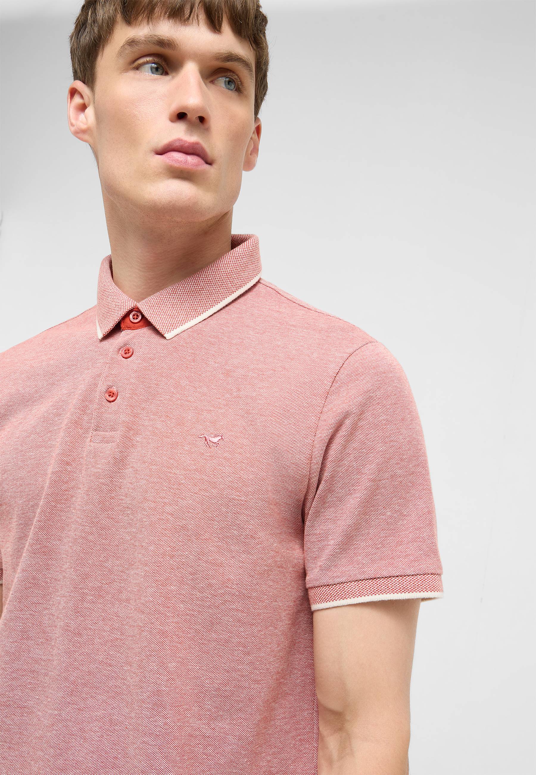 Polohemden, Rotes Polo, Piqué-Textur, Kurze Ärmel, Kragendetails