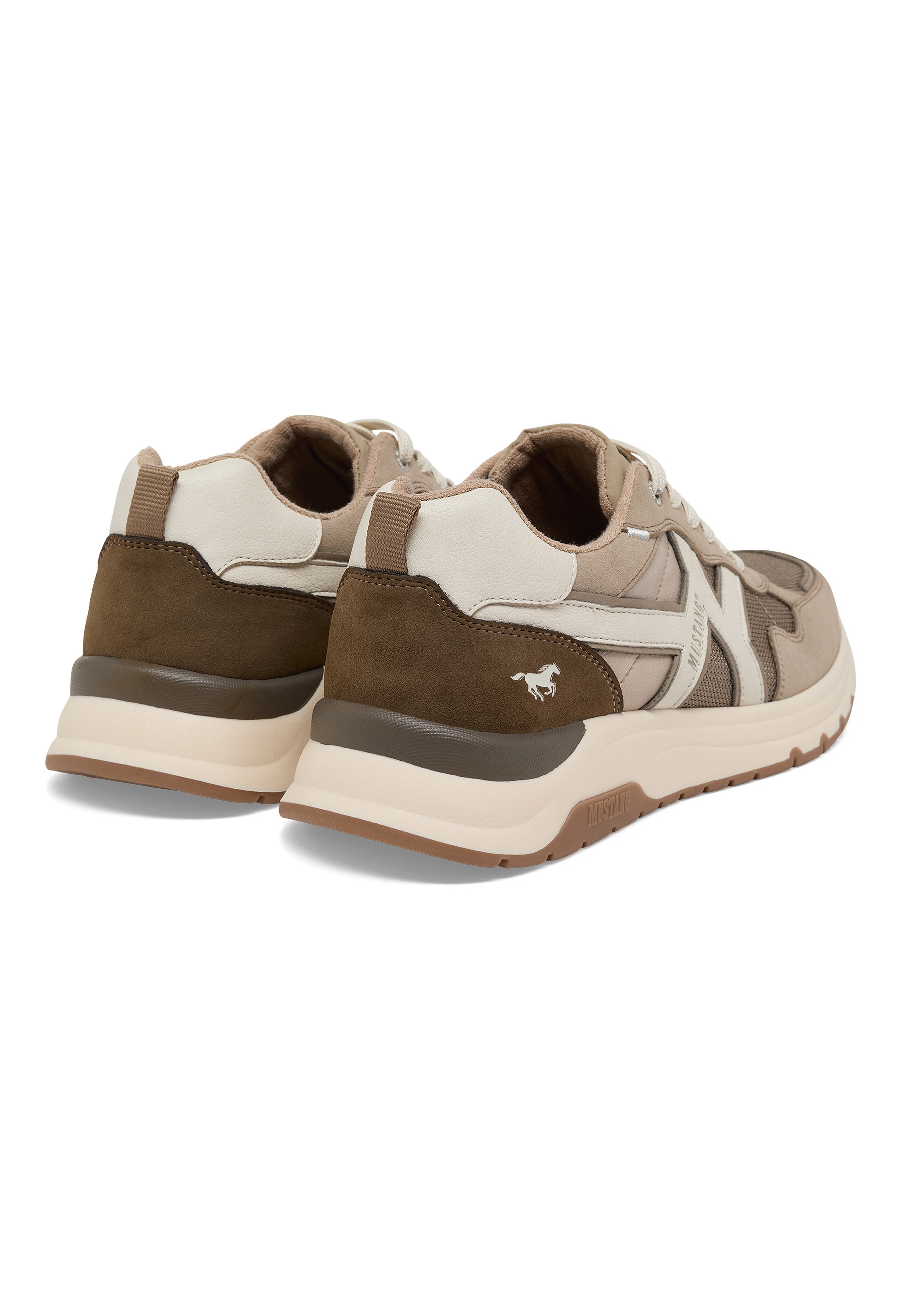 Sneaker, Hoch geschnitten, Leder, Stoff, Mehrfarbig