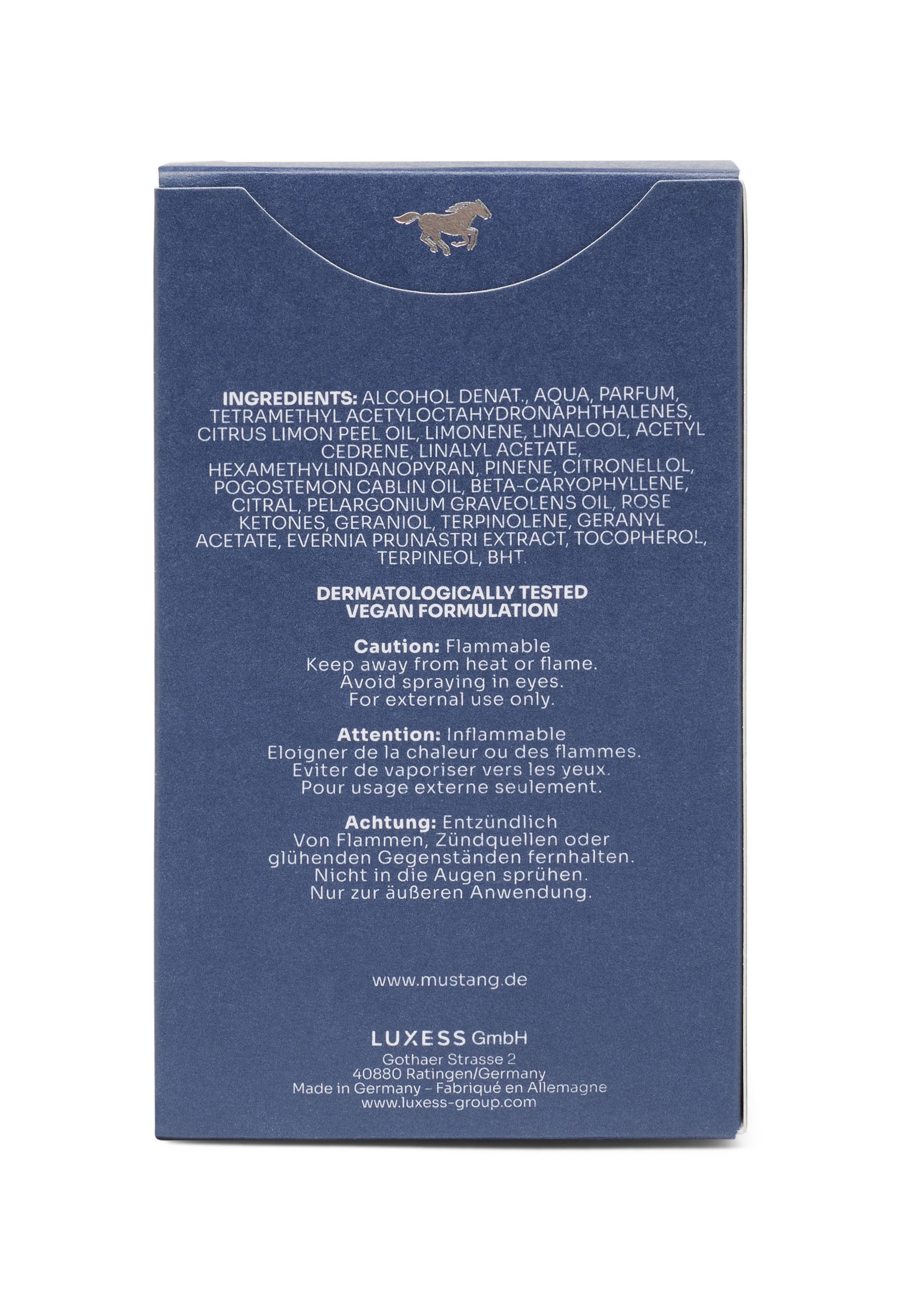 box, verpackung, blau, zutatenliste, vegan-formulierung