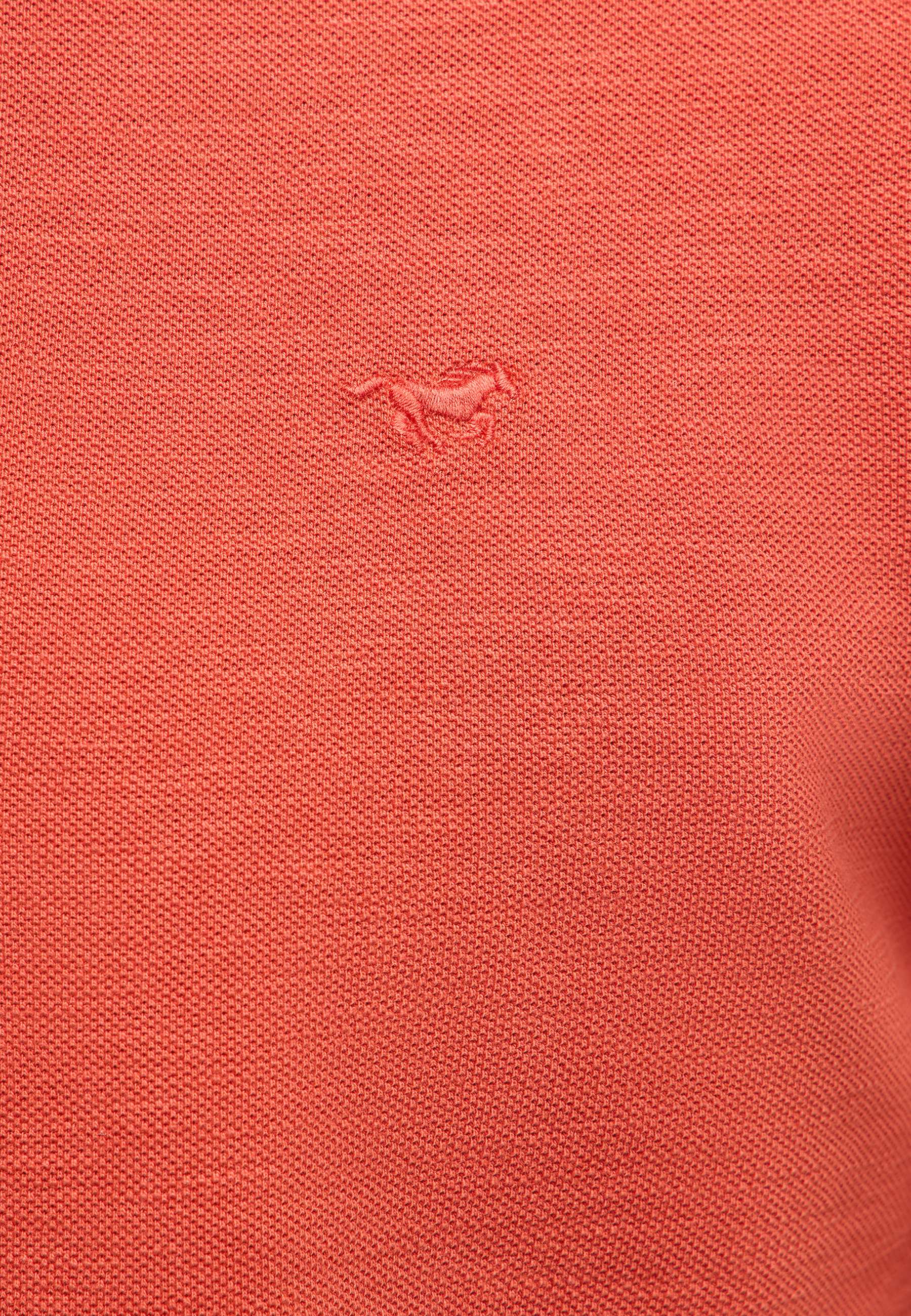 polohemd, orange farbe, Strickstruktur, kleines Logo, Kurzarm