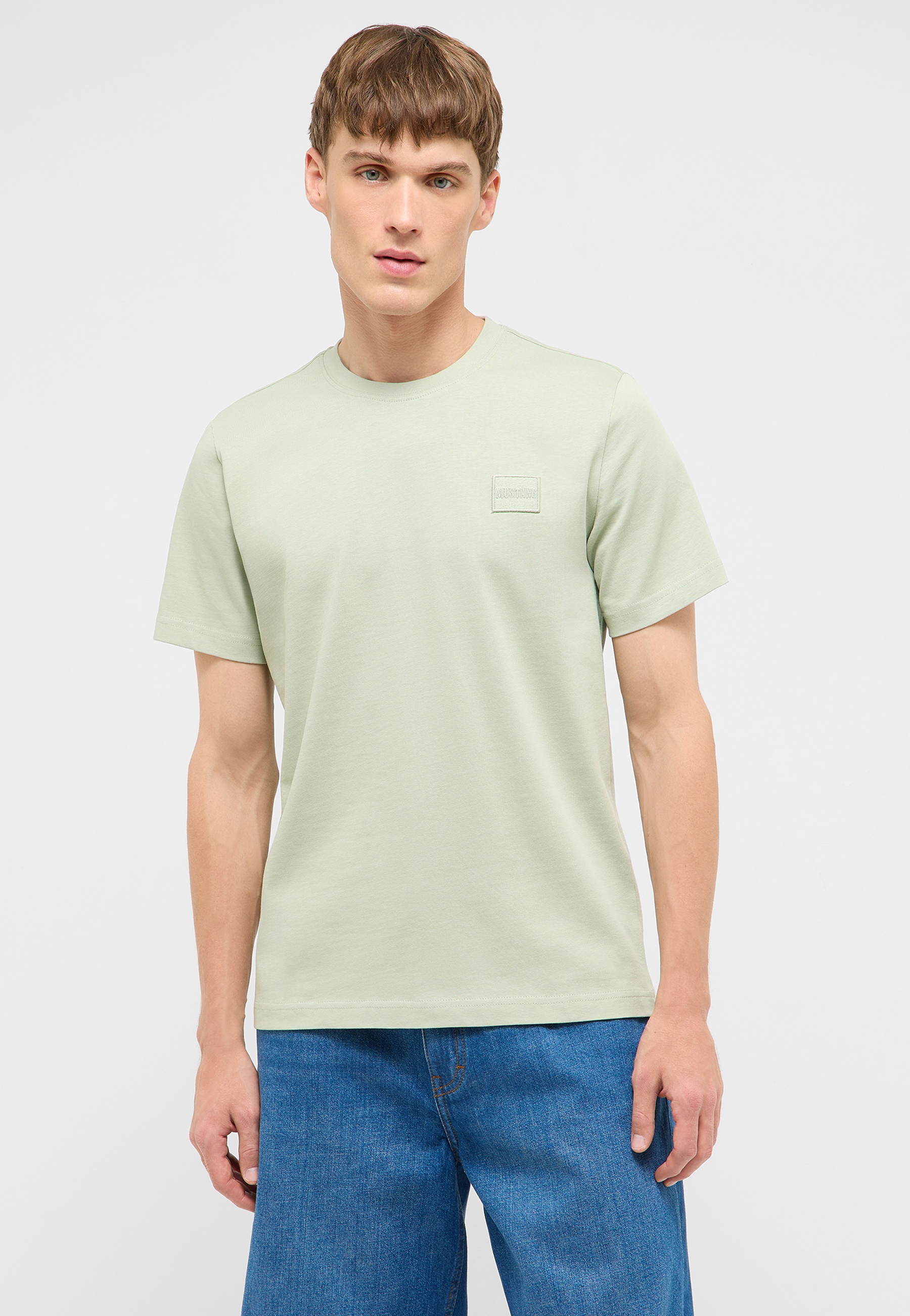 T-Shirt, Kurzarm, einfarbig, mintgrün, casual