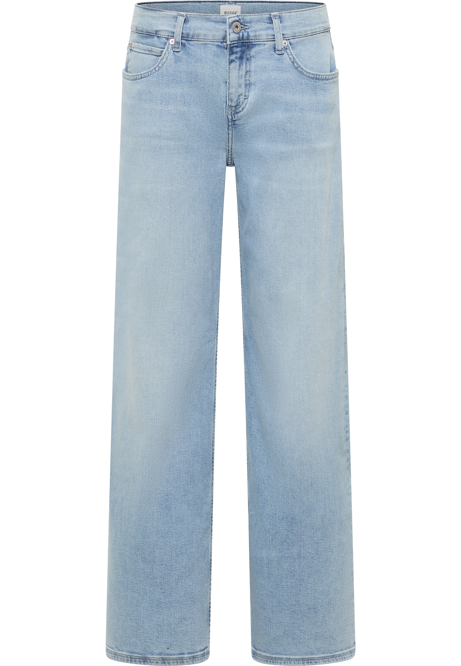 Mustang Damen Jeans Style Medley Wide Leg, blau gebleicht