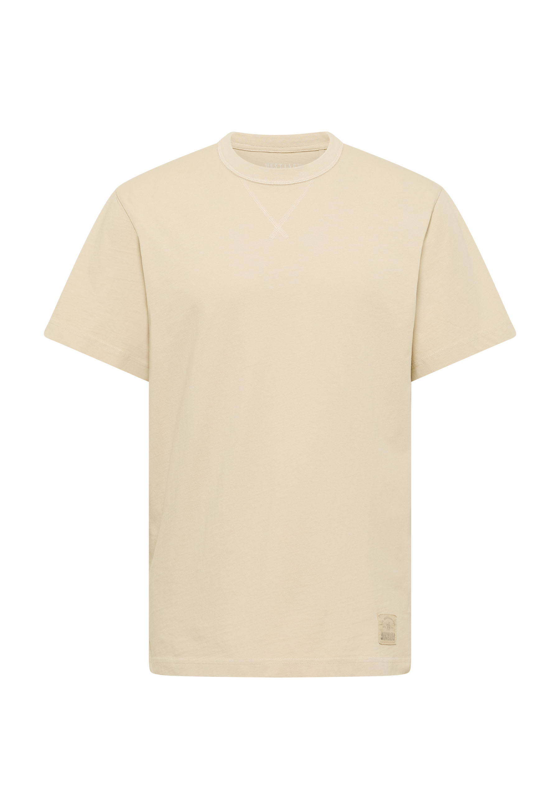 Tee, T-Shirt, Beige, Kurzarm, Kleidungstextil