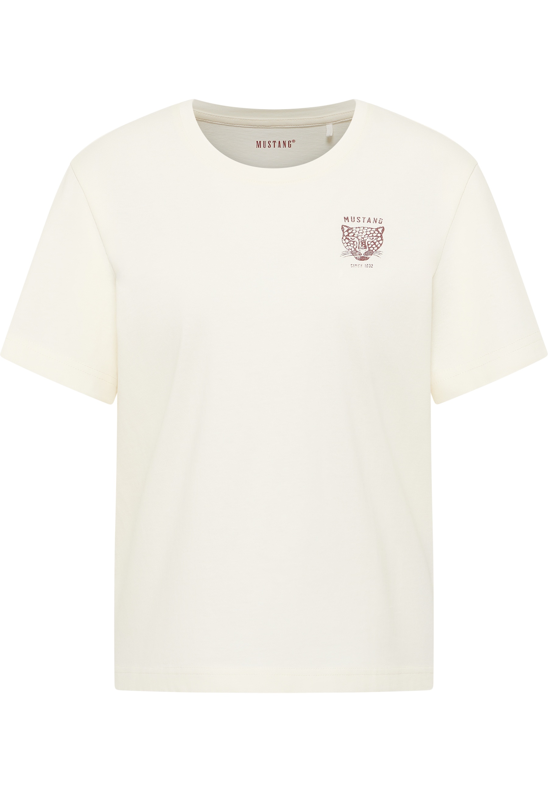 Mustang Damen T-Shirt Style Floris, offwhite