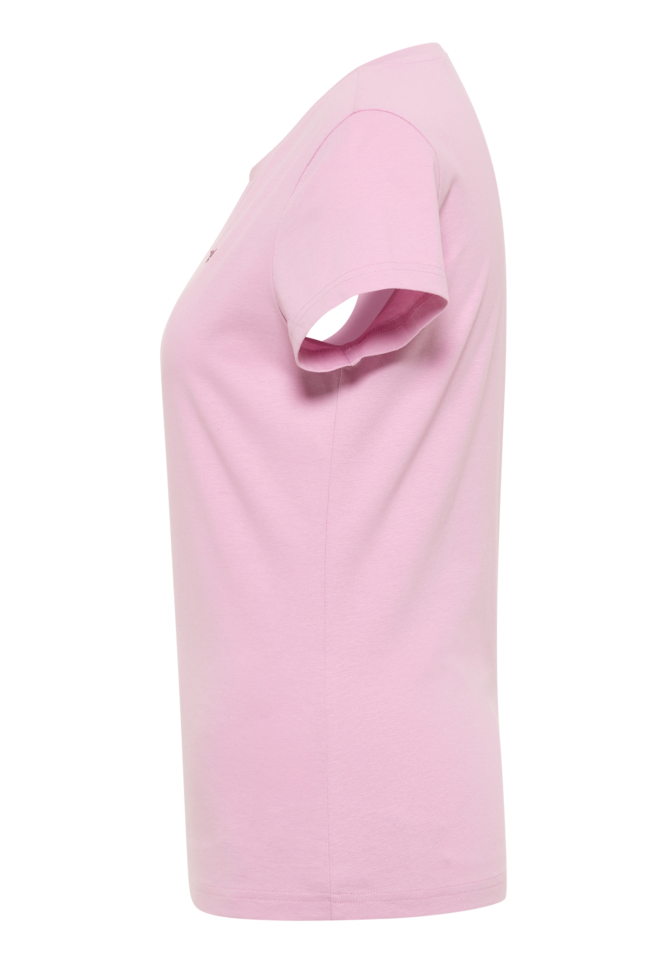 T-Shirt, Rundhals, Kurzarm, Rosa, Baumwolle