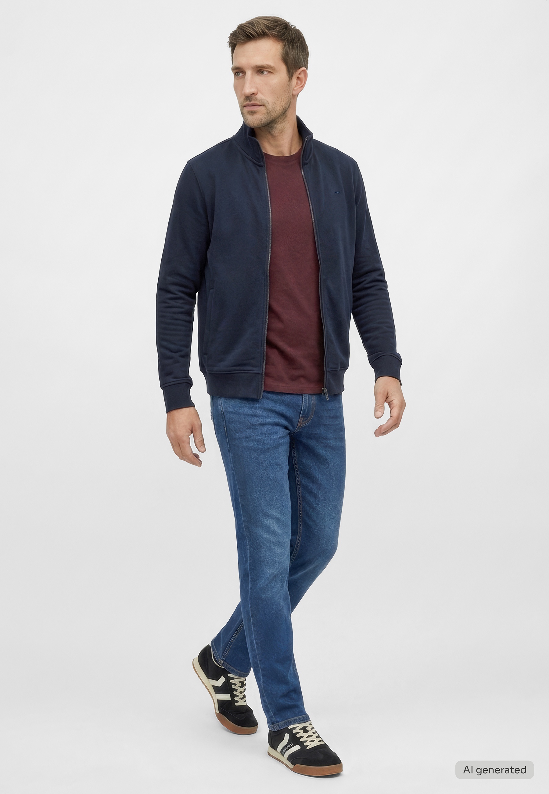 jacke, blouson, membran, navy, casual