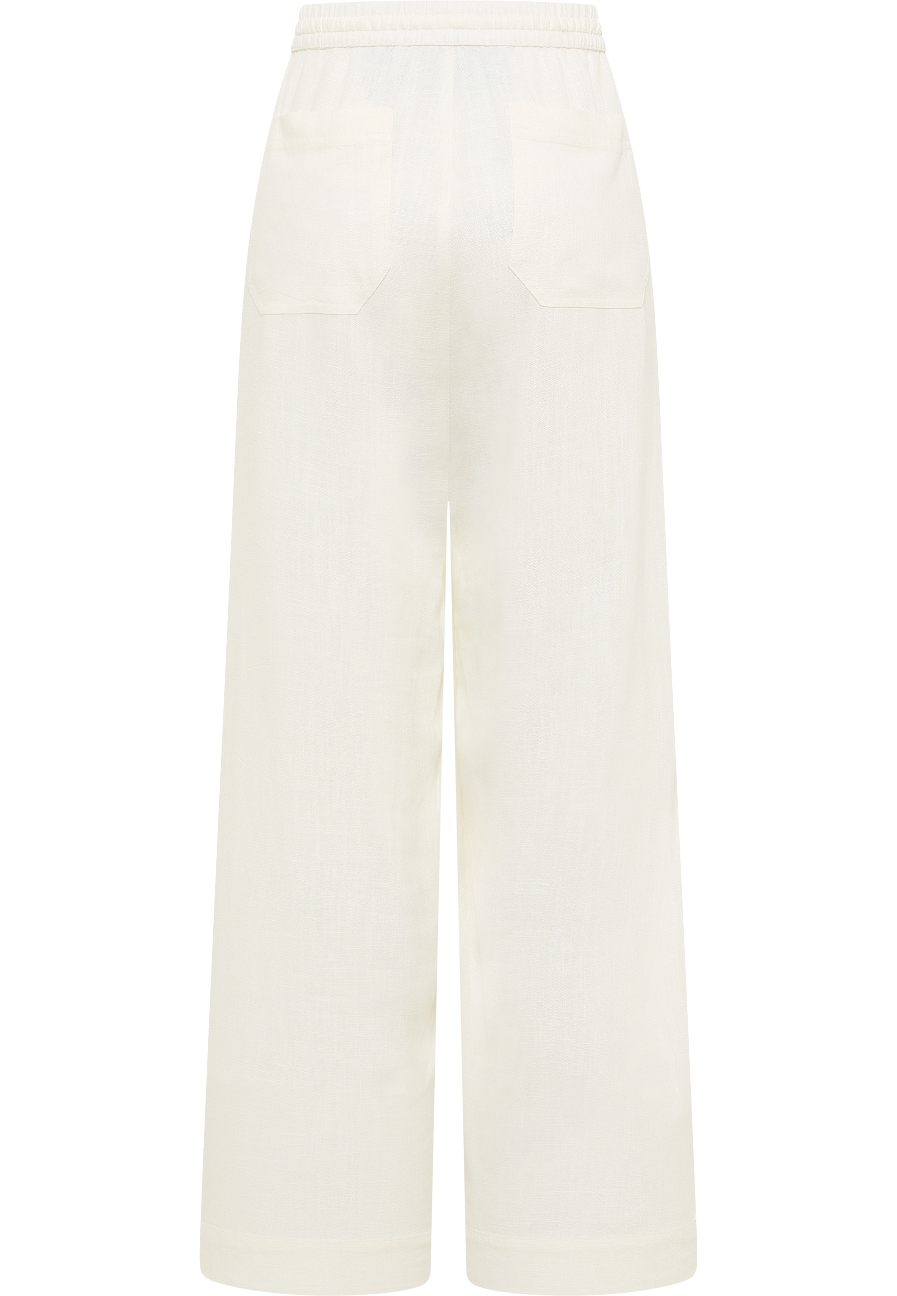 Hose, Beige, Weite, Gummibund, Gesäßtaschen