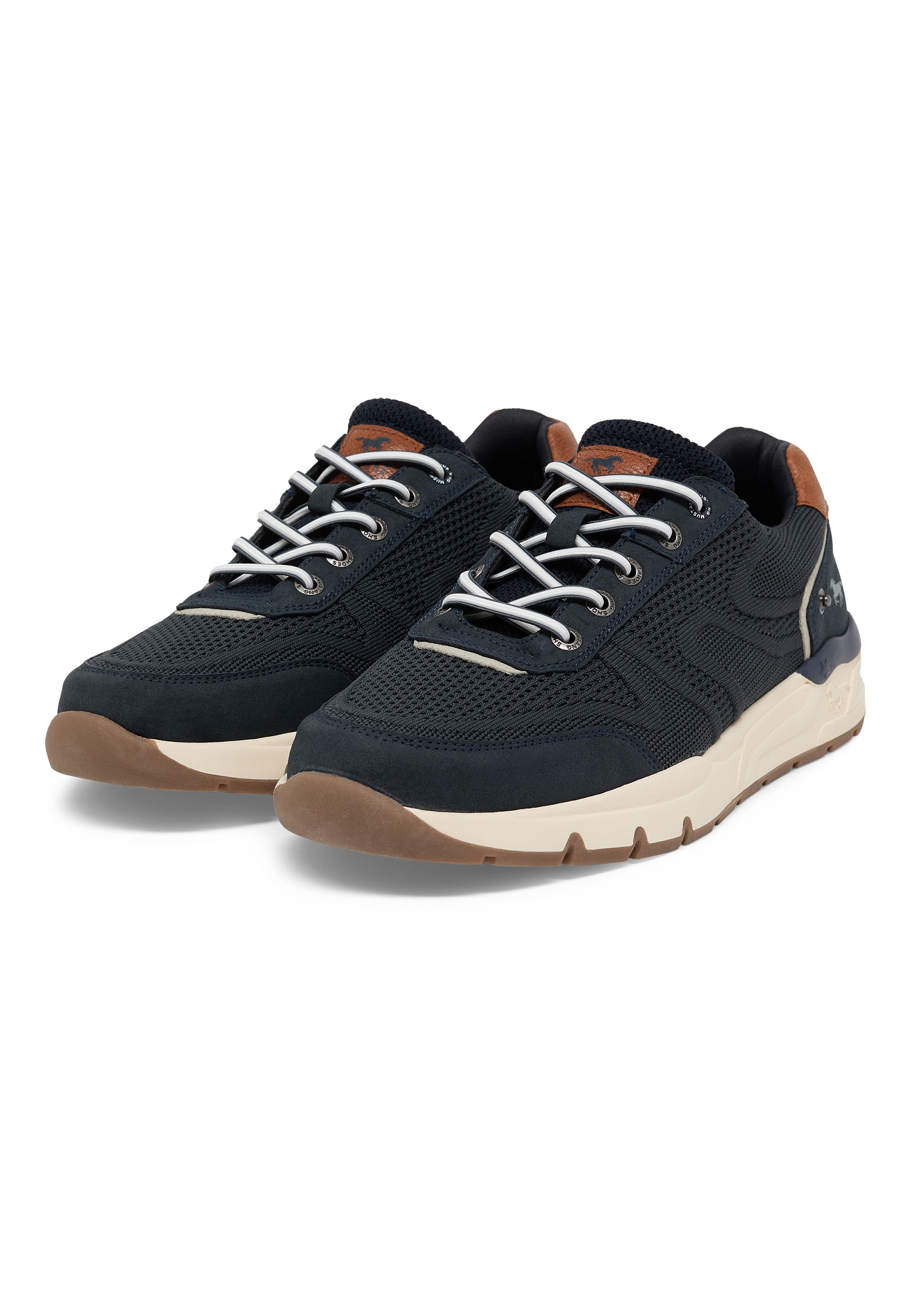 Sneaker, Mesh, Laufschuh, Navy, Grau