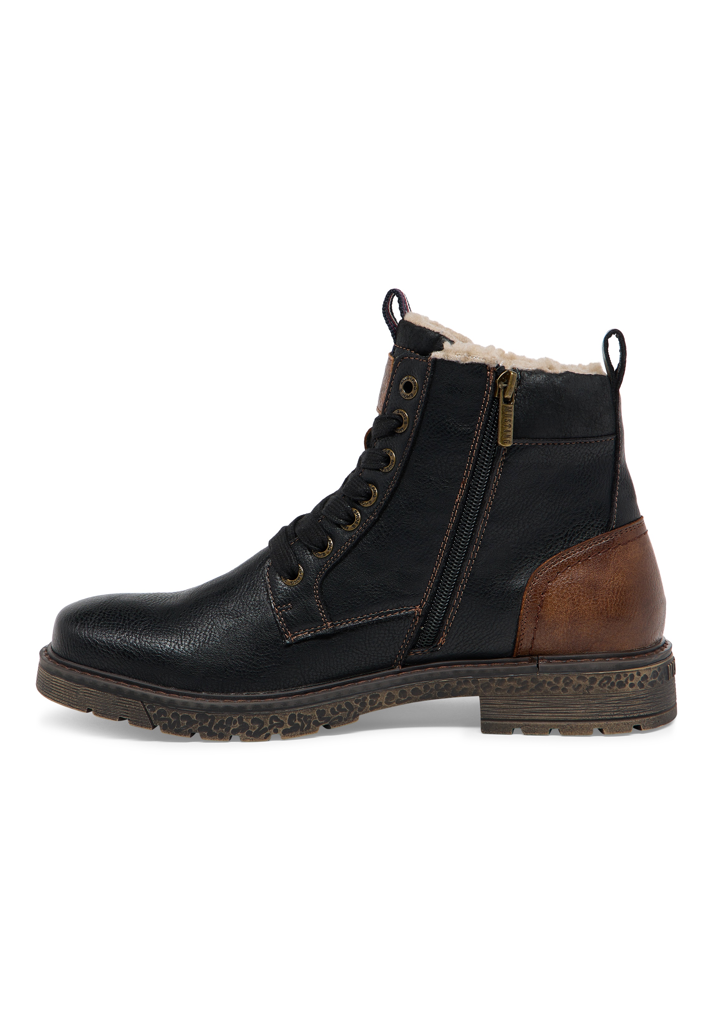 Stiefel, Stiefelette, Leder, Gummisohle, Fellfutter