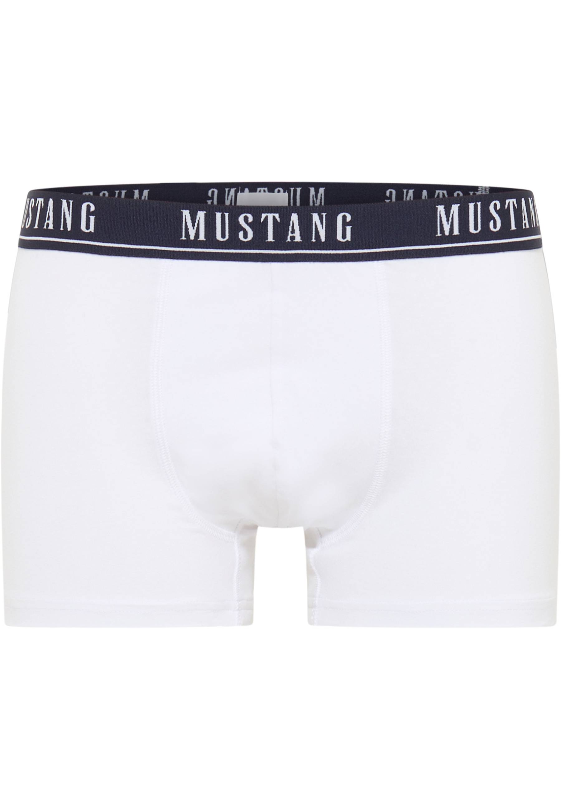 Boxer, Unterwäsche, Weiß, Elastischer Bund, Mustang