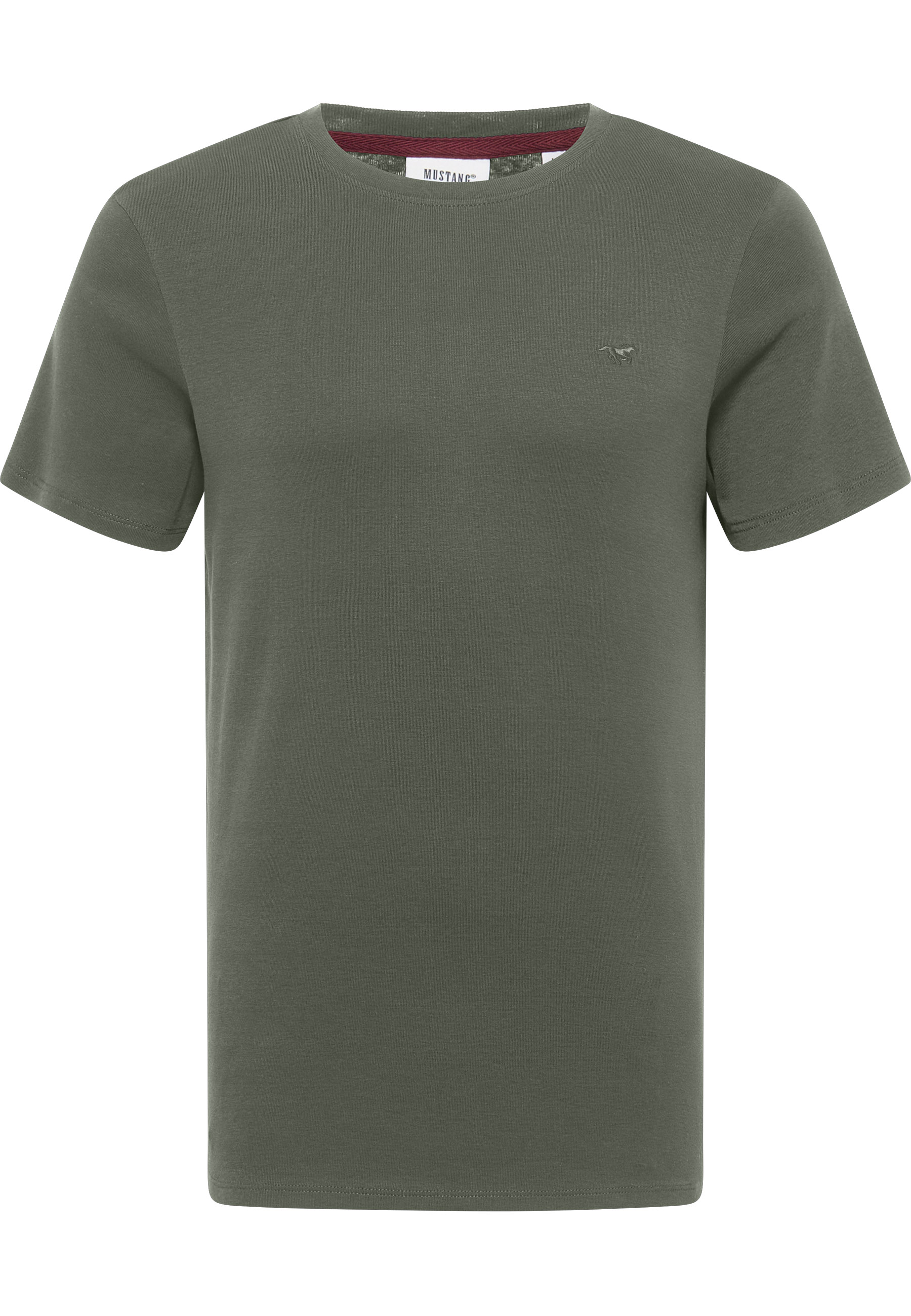 T-Shirt, Kurzarm, Militärgrün, Stoff, Logo
