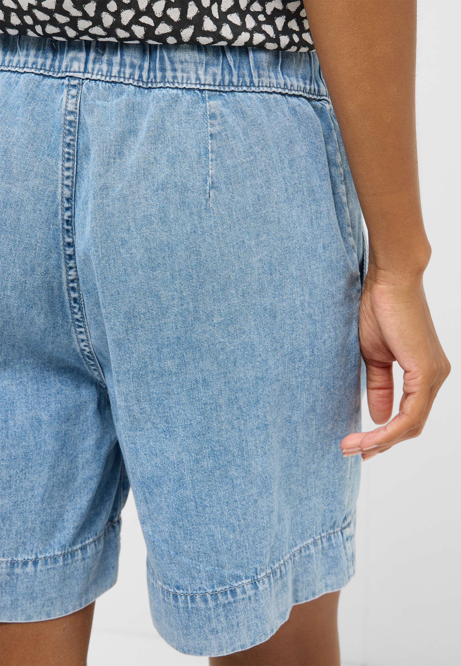 Denim, Shorts, Jeansstoff, Elastischer Bund, Hose
