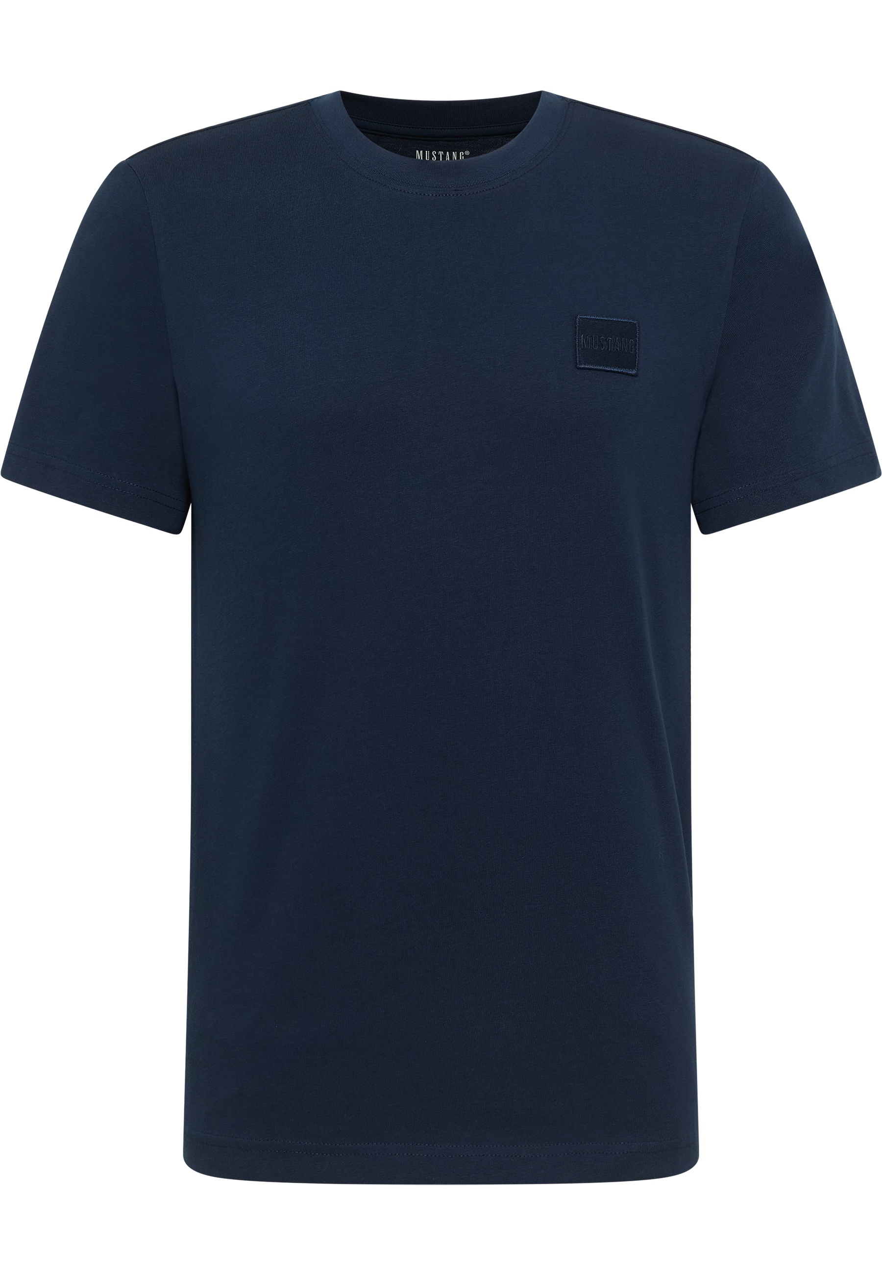 T-Shirt, Navy, Kurzarm, Rundhals, Patchlogo