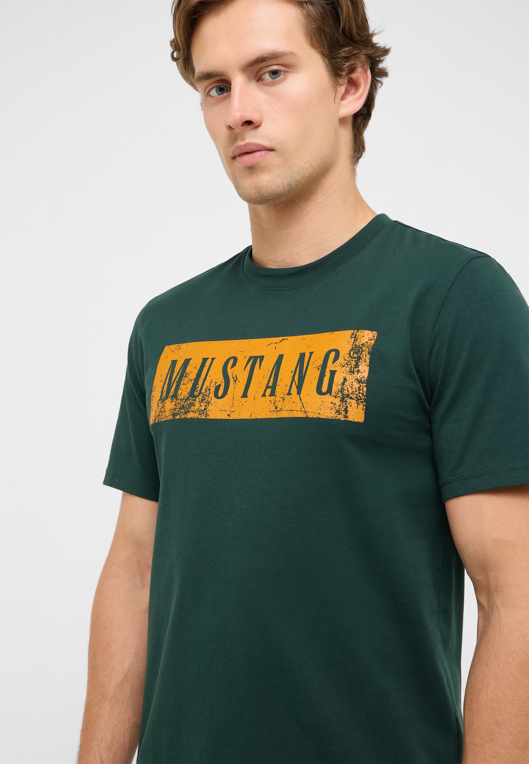t-shirt, grün, mustang, Grafik, Kurzarm