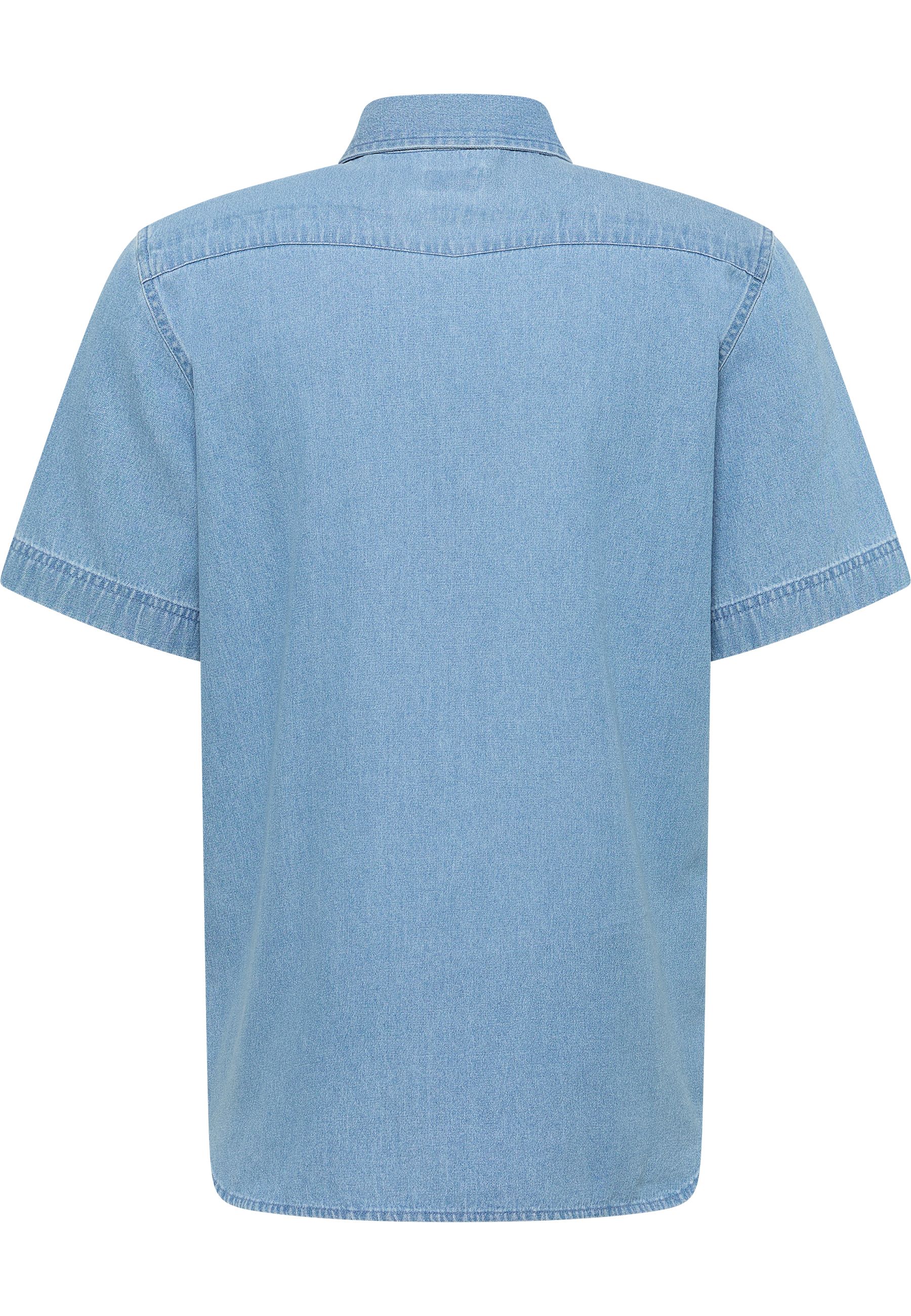 Denim, Kurze Ärmel, Hemden, Hellblau, Kragen
