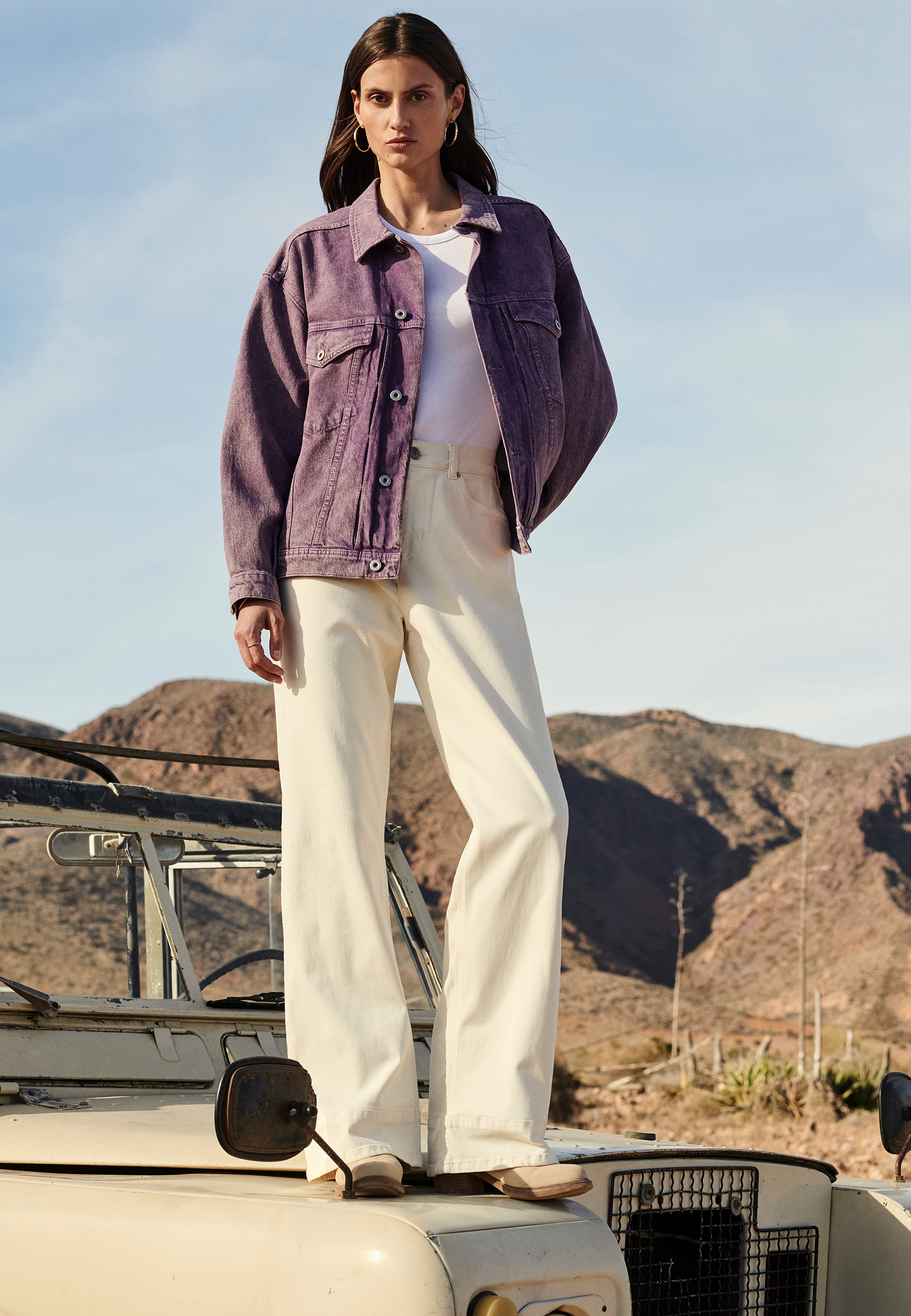 Jacket, Denim jacket, Purple, Outdoor, Casual