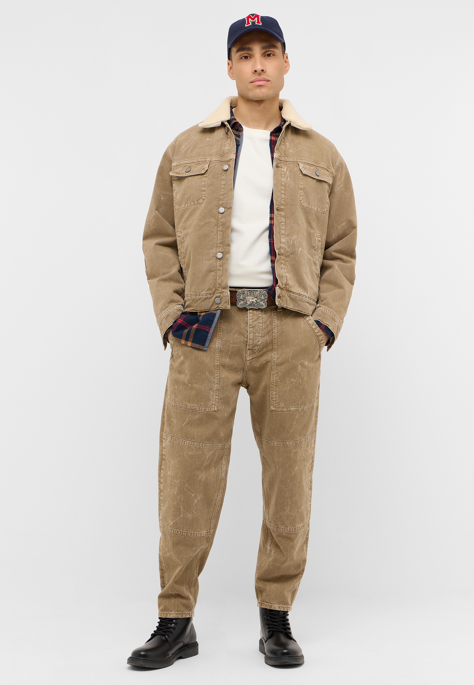 Mantel, Jacke, Hosen, Khaki, Baseball-Kappe