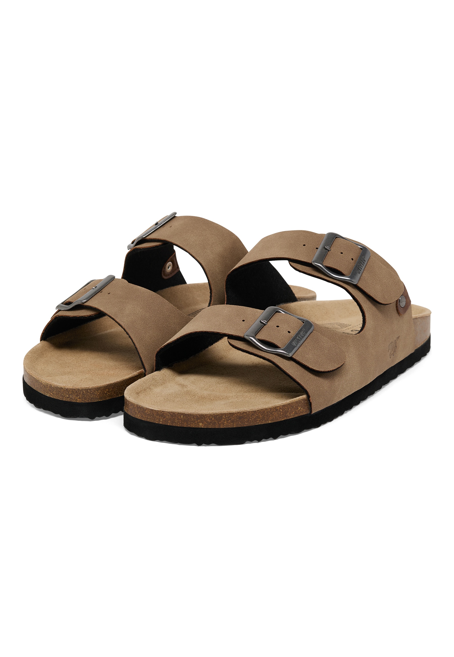 Sandal, Birkenstock, Korksohle, Doppelte Riemen, Braun