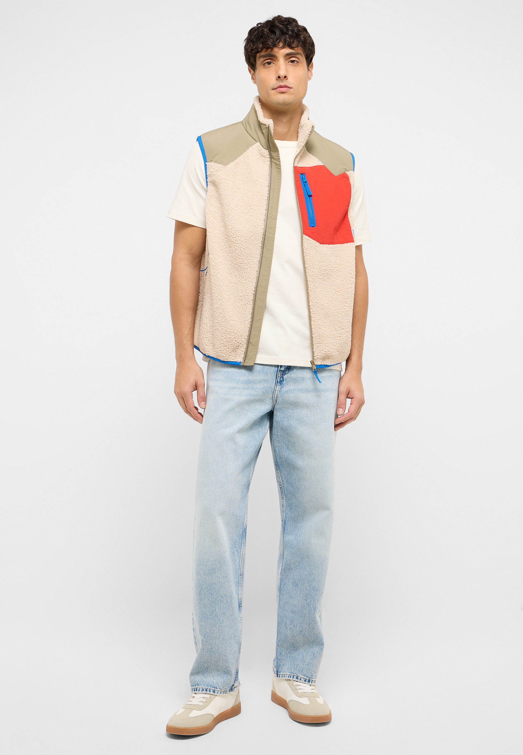 Weste, Hosen, Jeanshose, Mann, Person