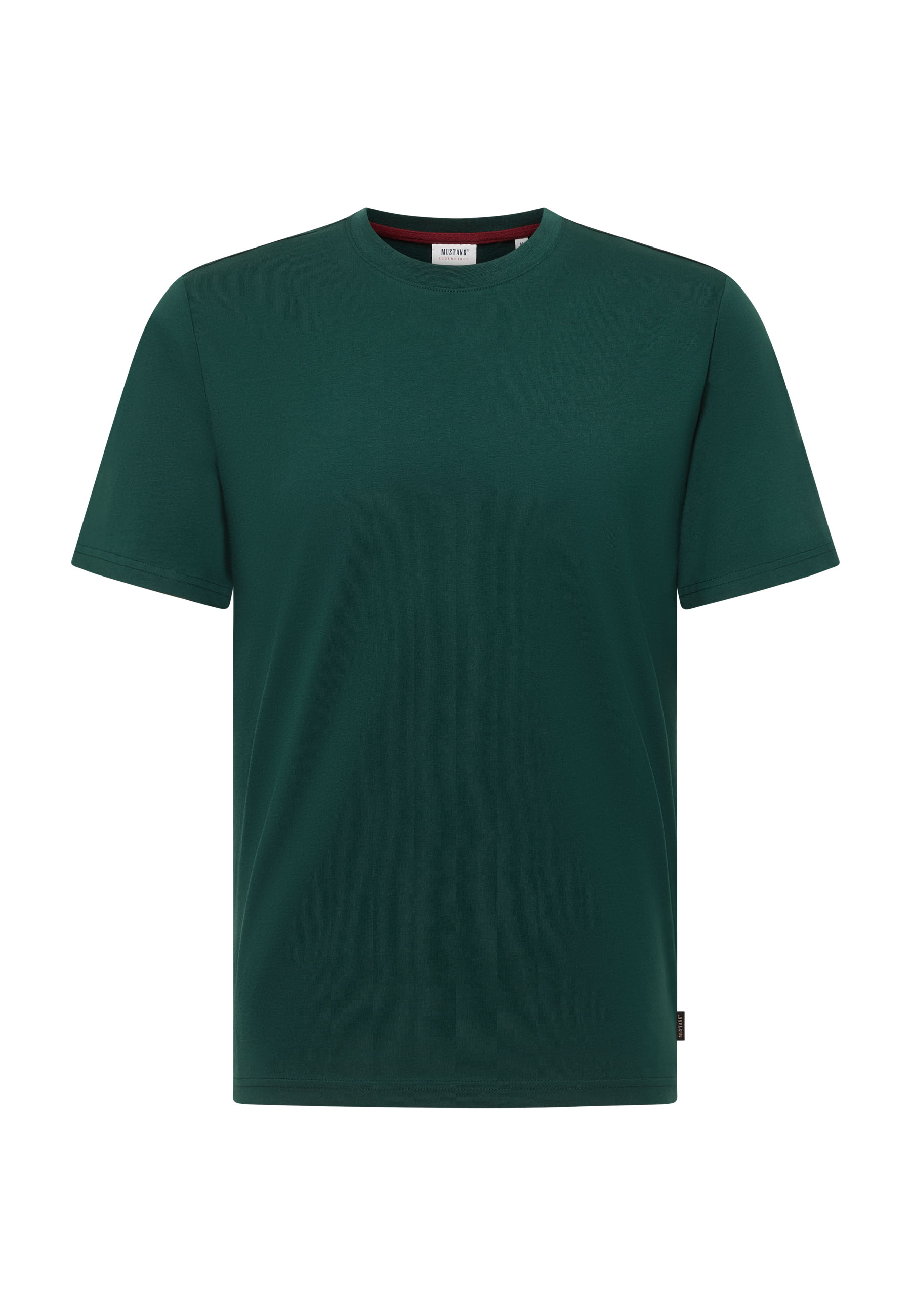 tshirt, kurzarm, uni-farbe, grün, rundhals