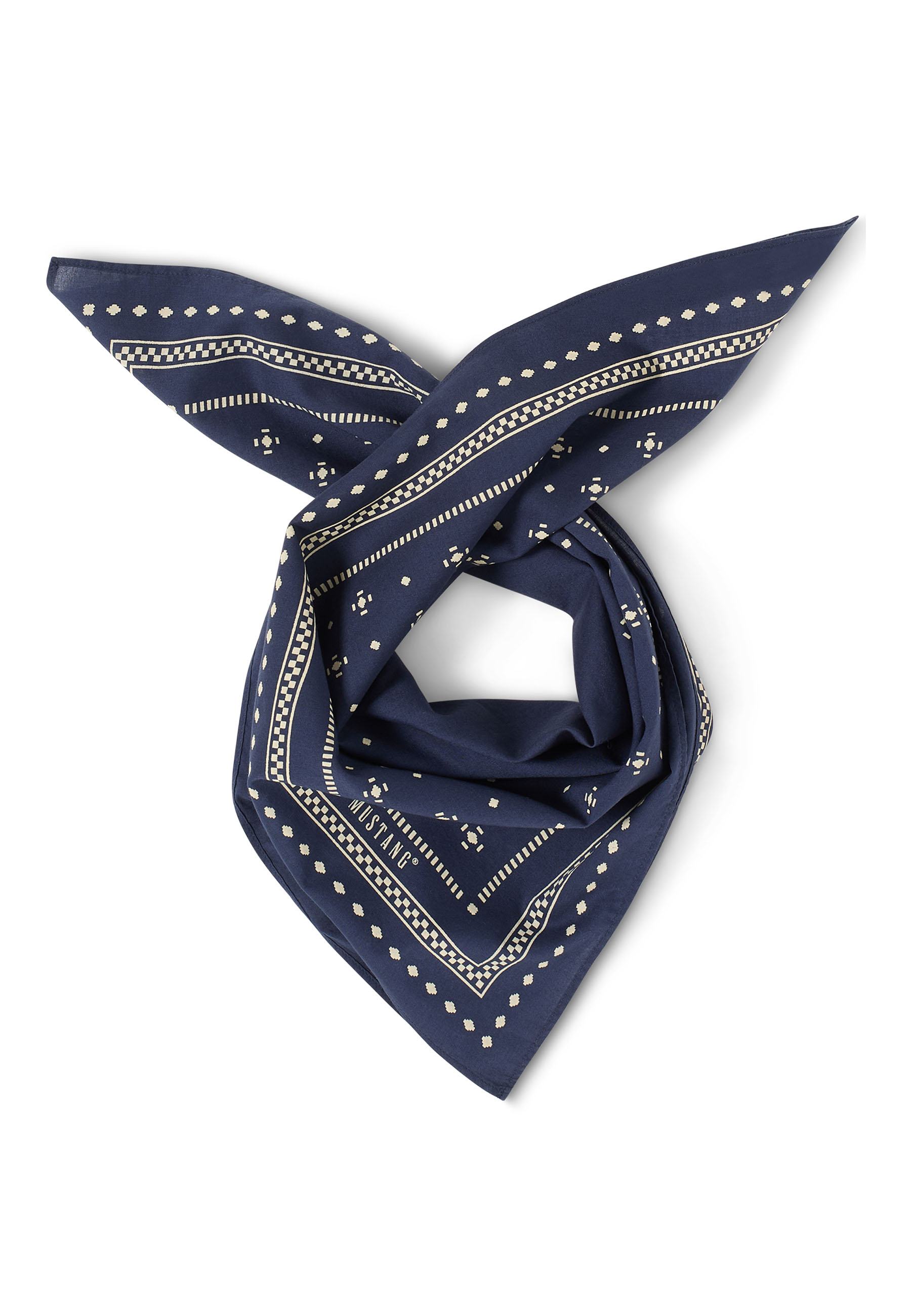 Schal, Bandana, Navy, Streifen, Mustang