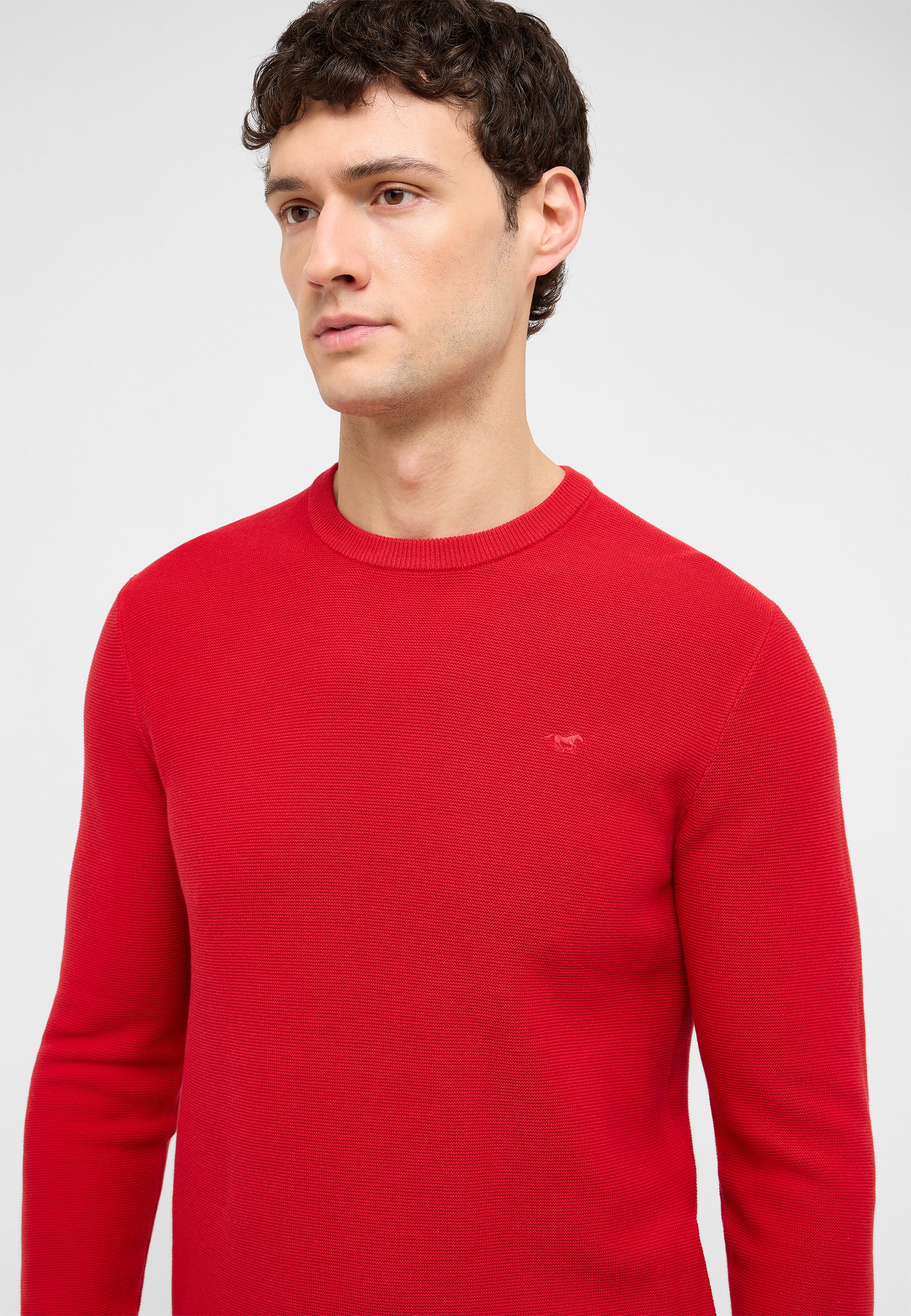 roter Pullover, Kleidung, Rundhals, Strickpullover, einfarbig