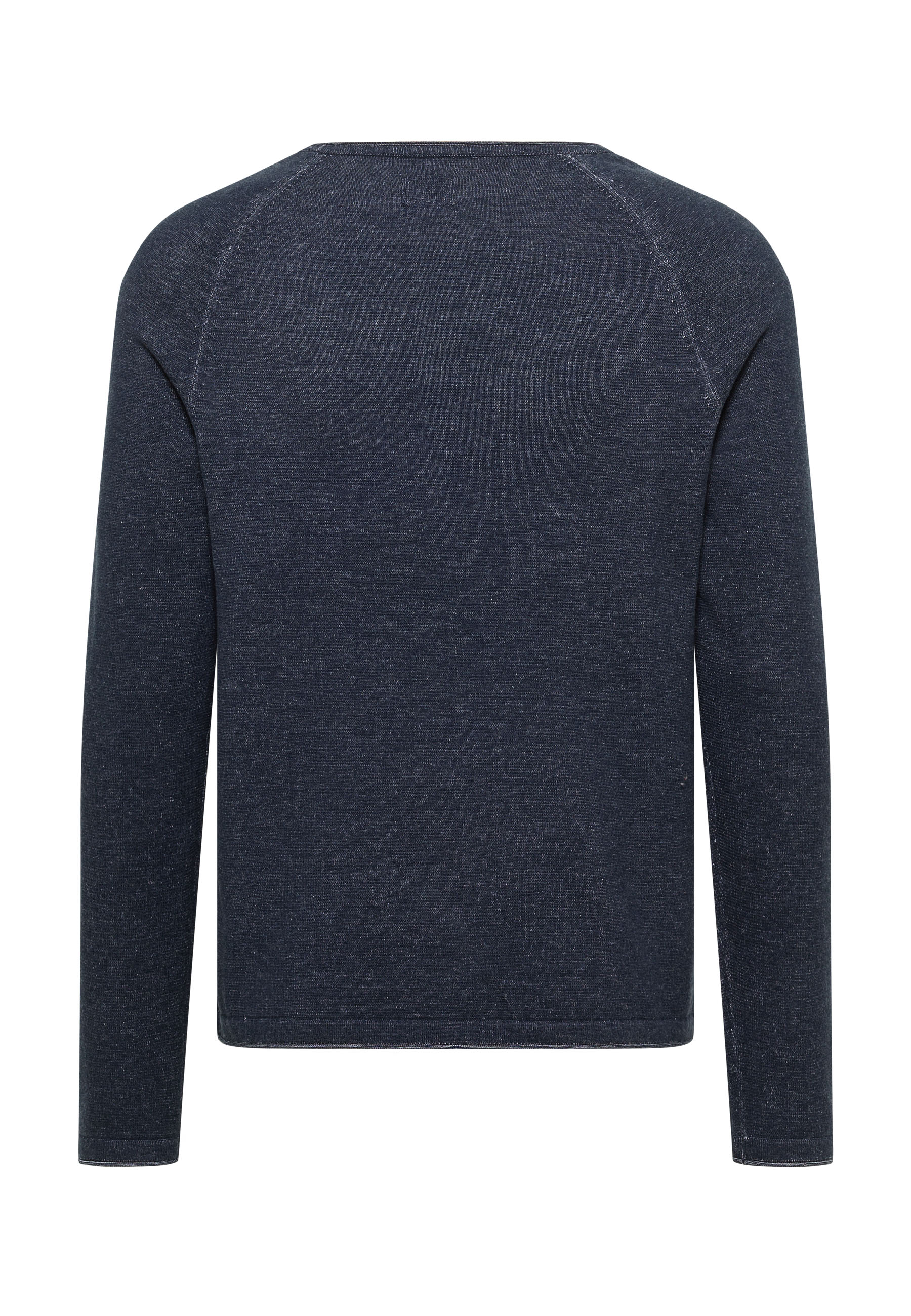 Pullover, Langärmelig, Dunkelblau, Strickmaterial, Rundhalsausschnitt