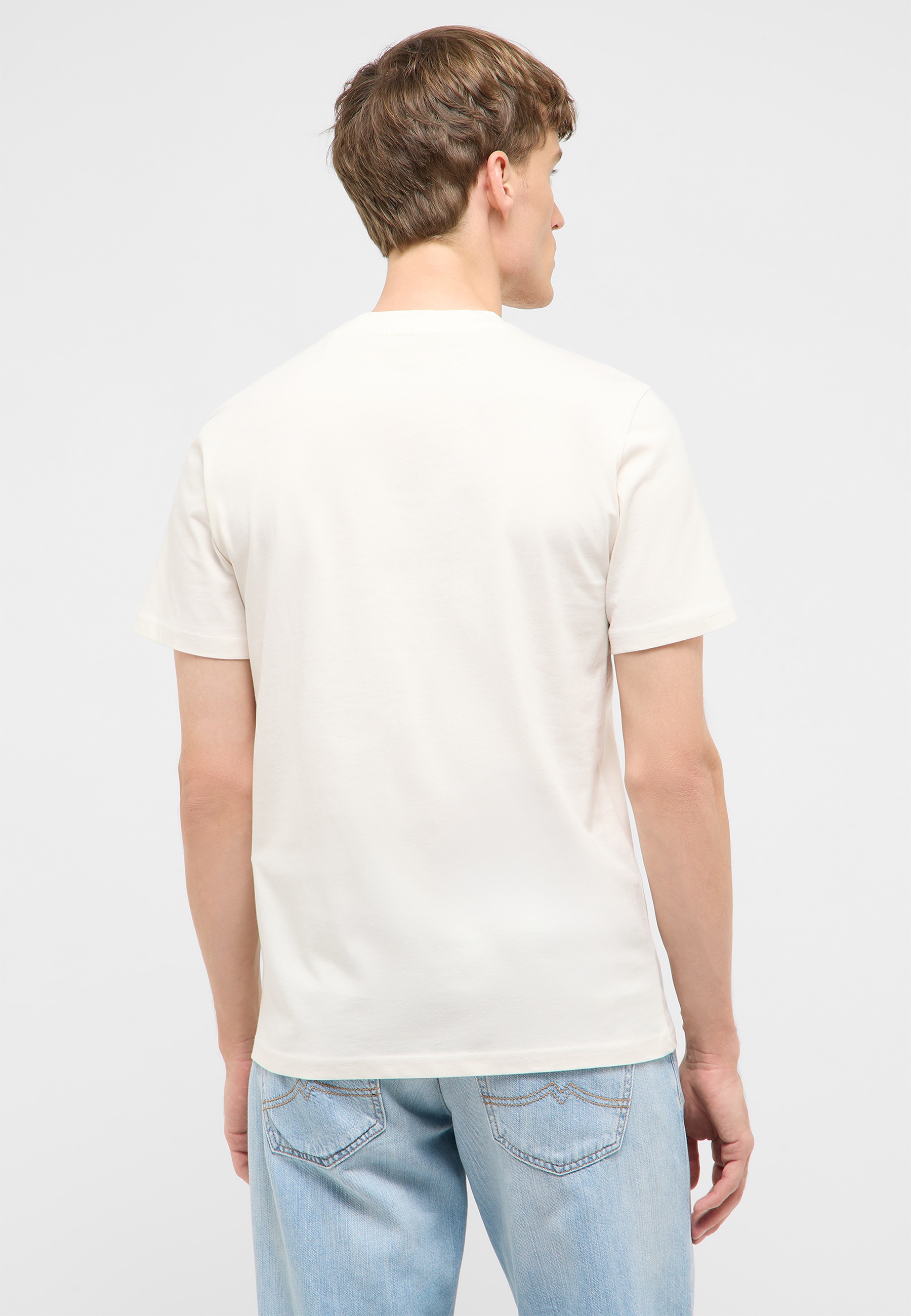 T-Shirt, Kurze Ärmel, Reines Weiß, Rundhals, Freizeitkleidung