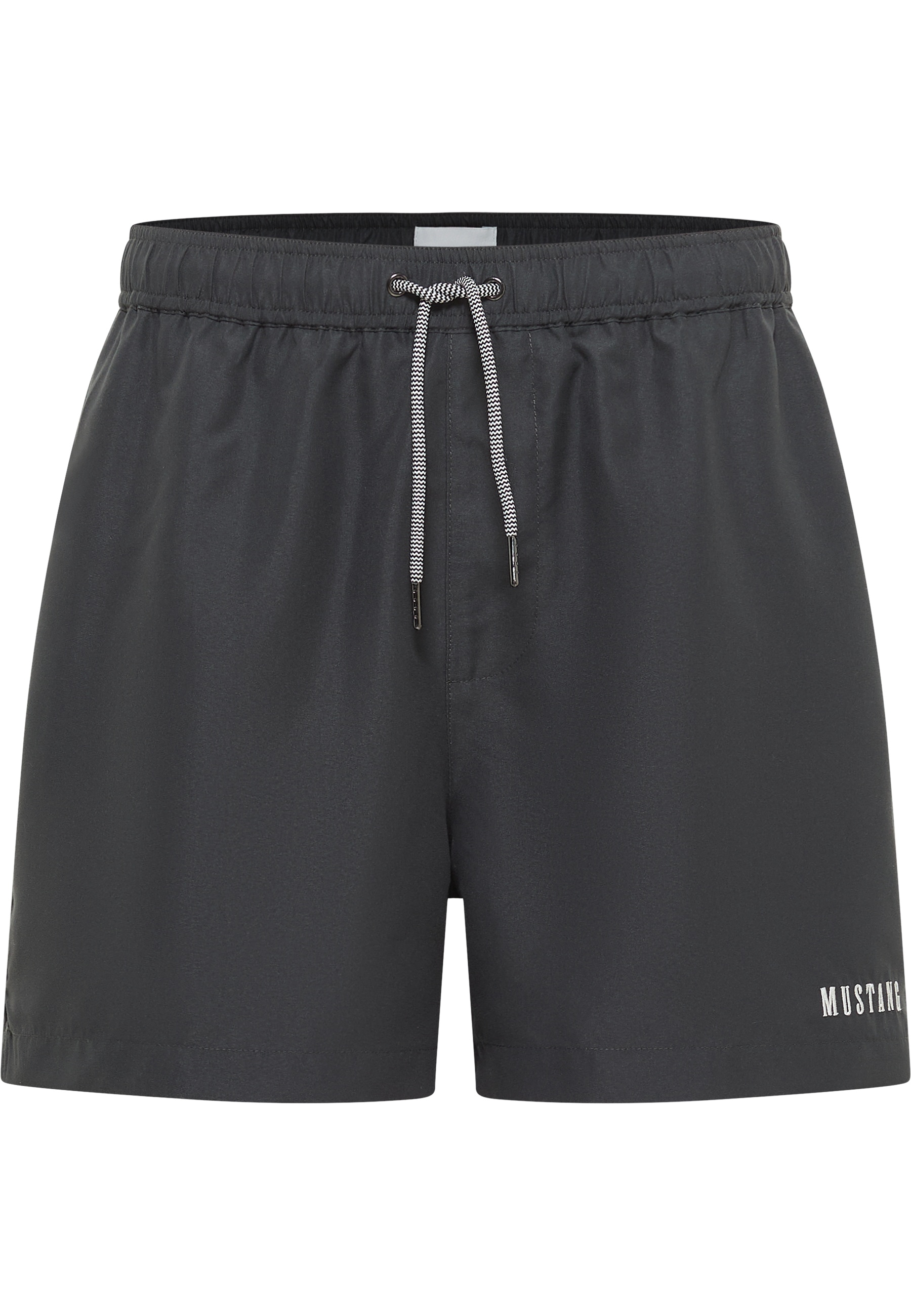 Shorts, Badeshorts, Kordelzug, Unifarben, Mustangs Logo