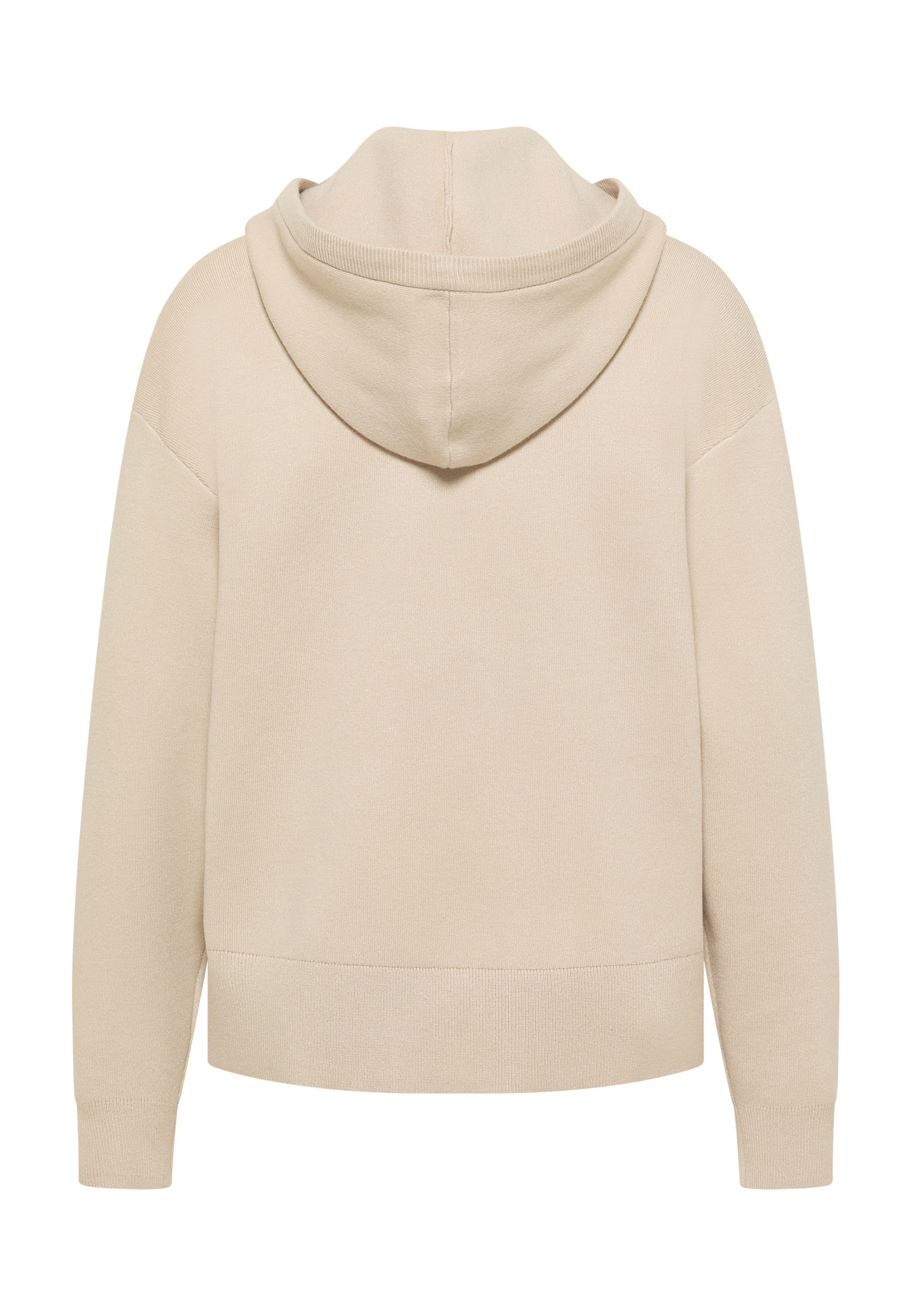 Hoodie, Beige, Kapuze, Sweatshirt, Knöchellänge