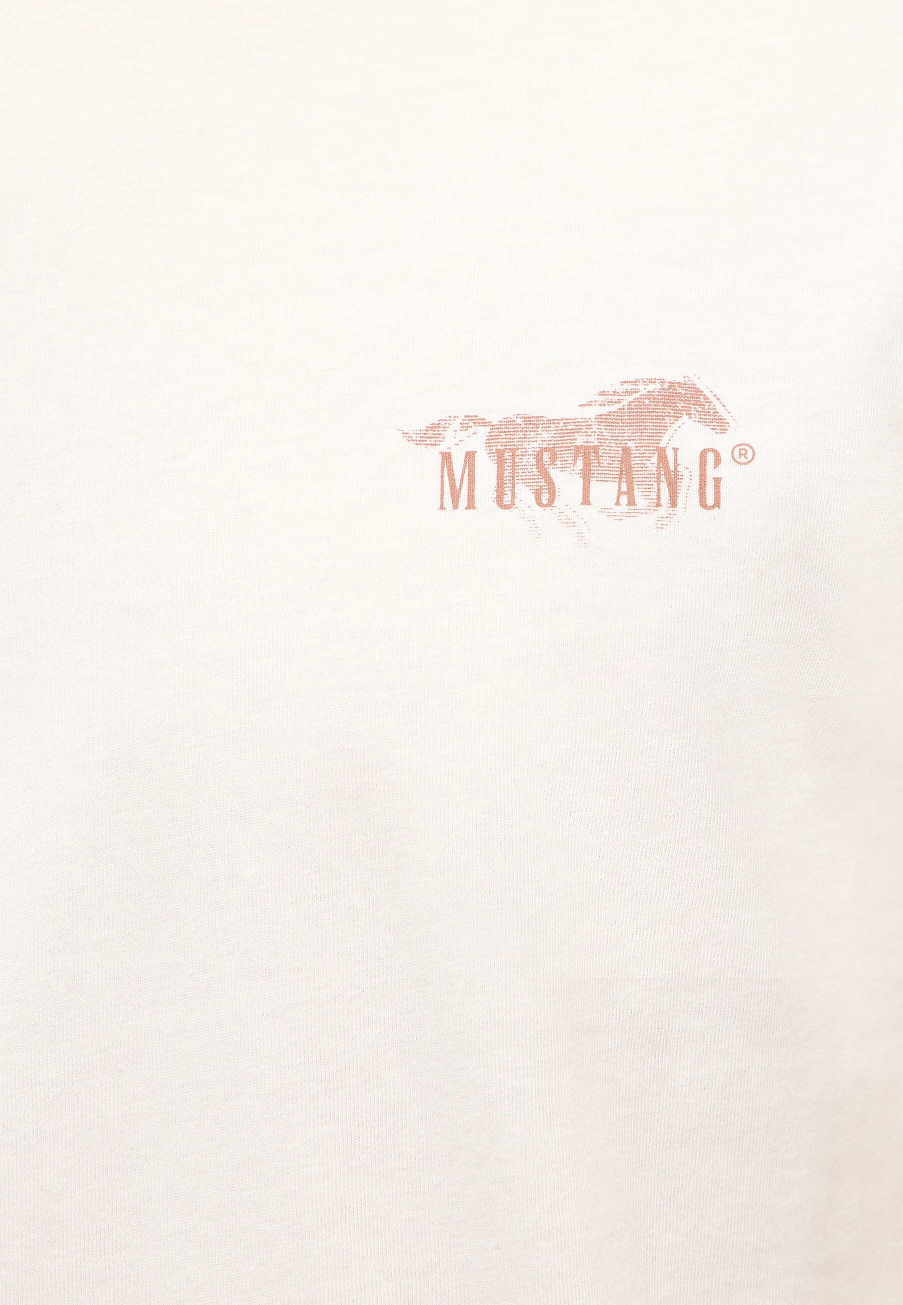 t-shirt, logo, Mustang, weiß, Pfirsich Logo