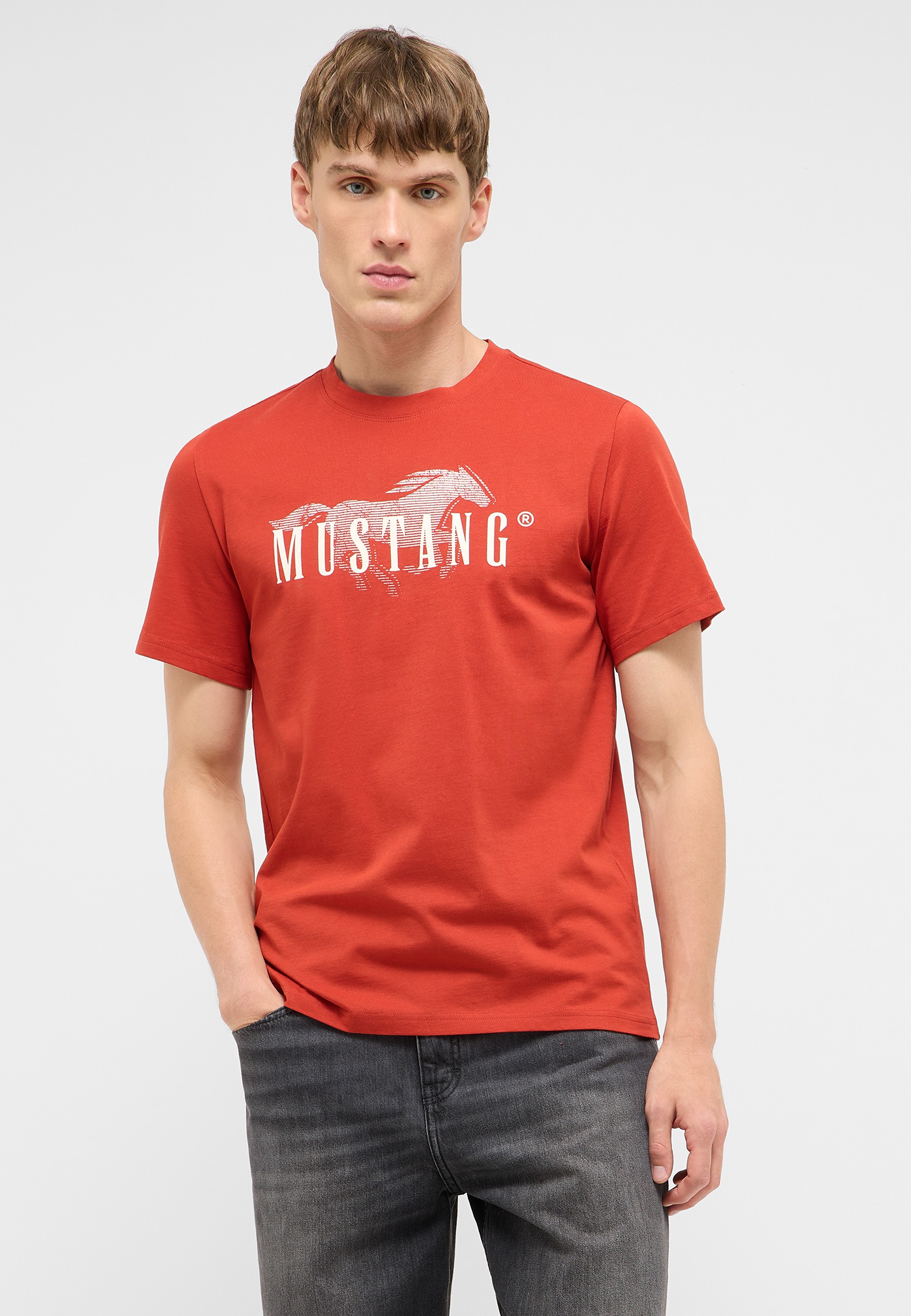 T‑Shirt, Kurzarm, Rot, MustAn, Grafik