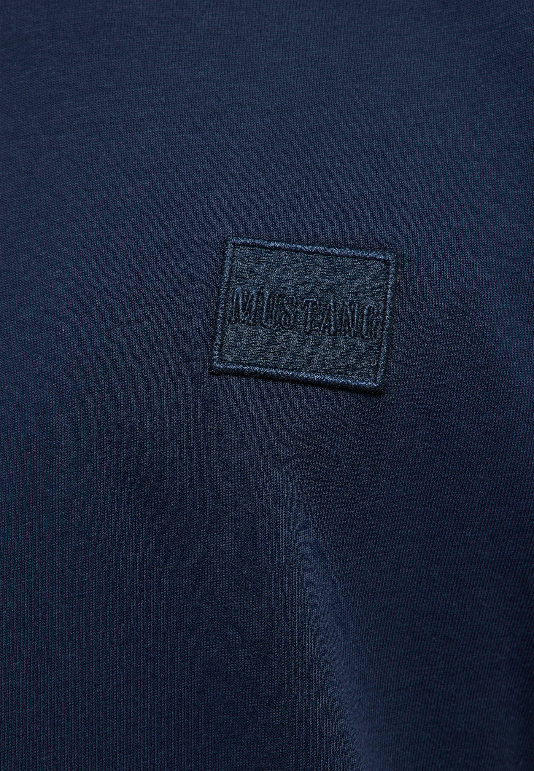 T-Shirt, Mustang, Patch, Navy, Stoff
