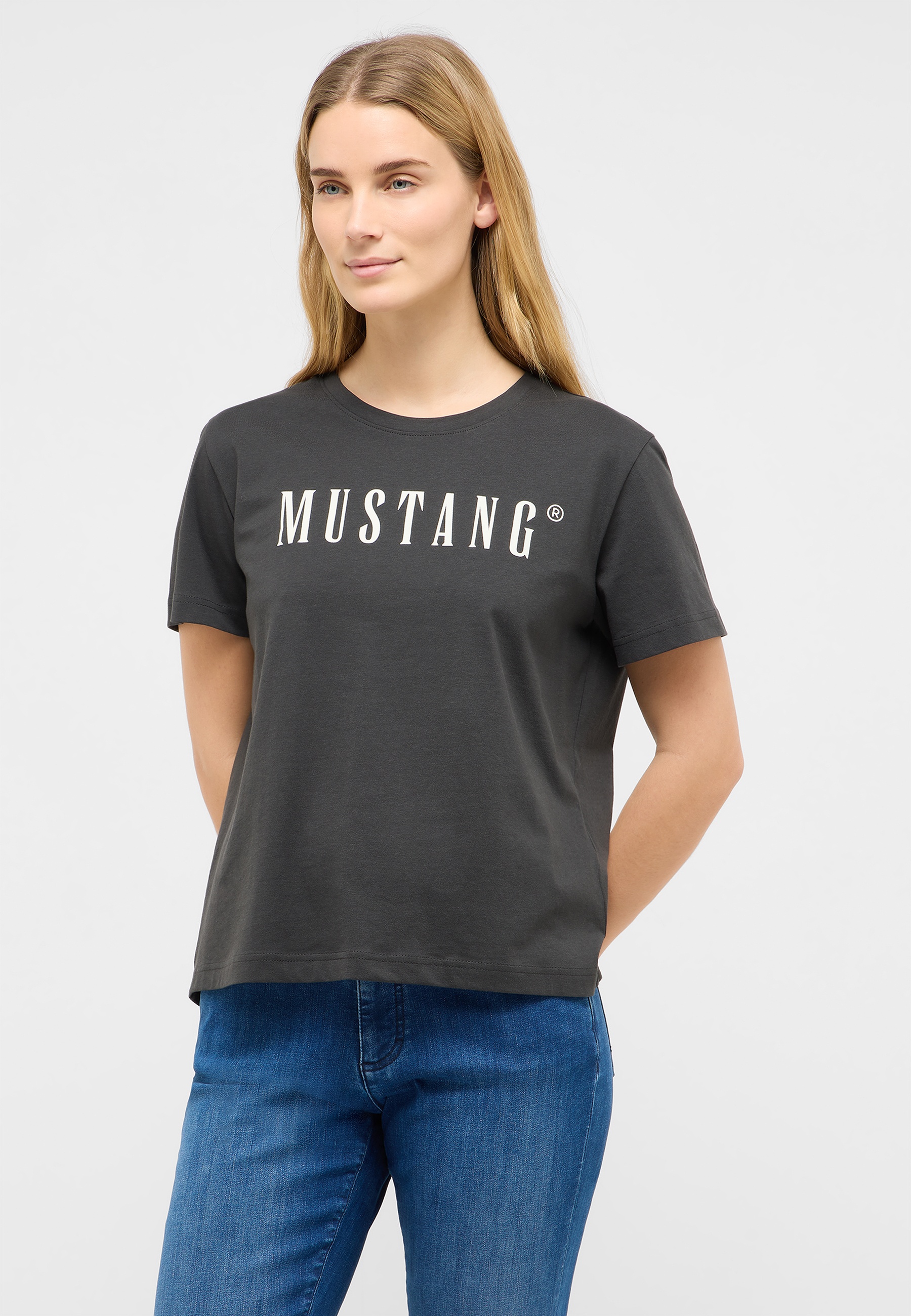 t-shirt, kurzarm, mustang logo, grafik shirt, unißer t-shirt