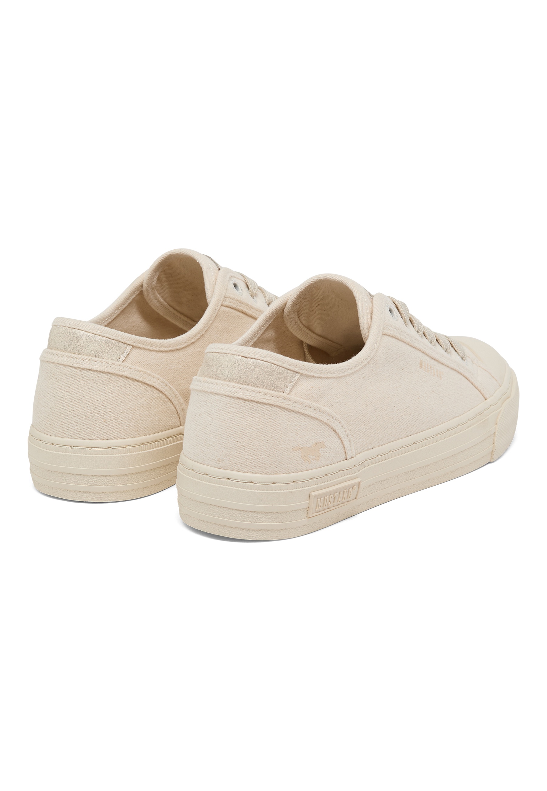 Sneaker, Canvas, Beige, Niedrige Profil, Gummisohle