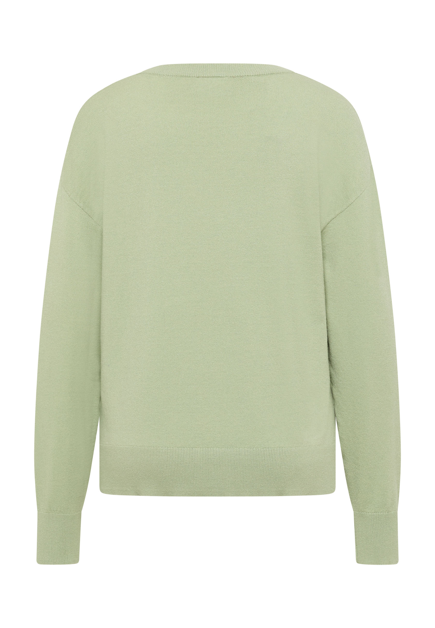 Pullover, Rundhals, Langarm, Unifarben, Hellgrün