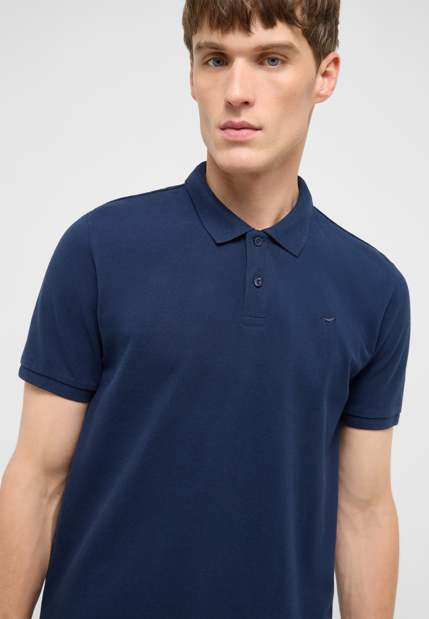 polohemd, marineblaues polo, kurzarm, pike polo, pique-polo