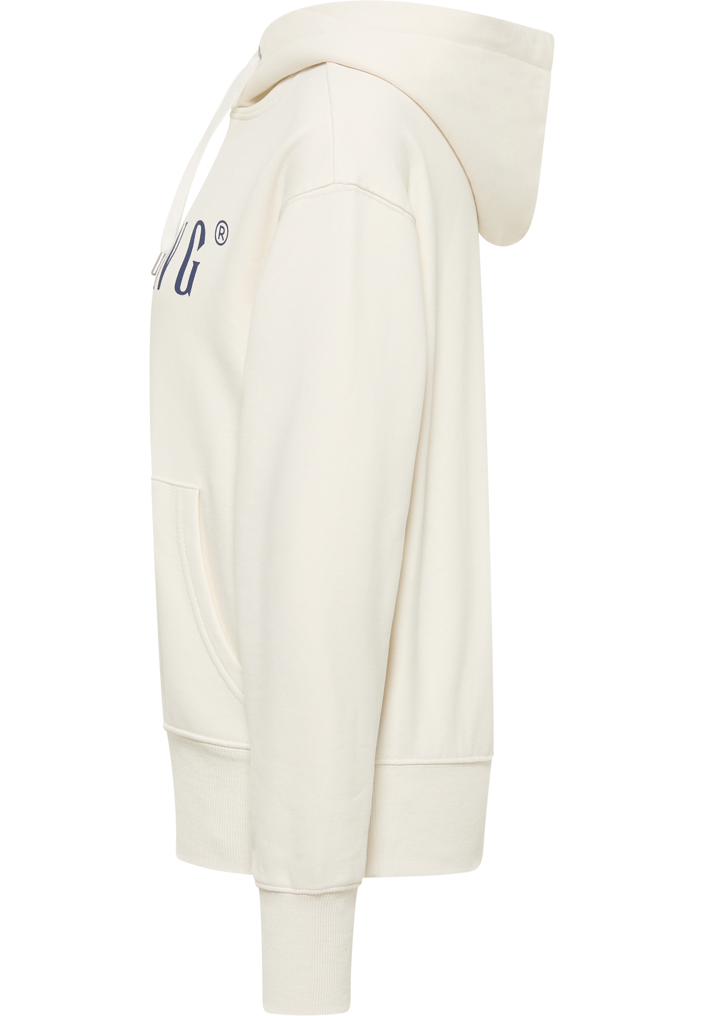 Hoodie, Kapuze, Kordelzug, Weiß, Pockets