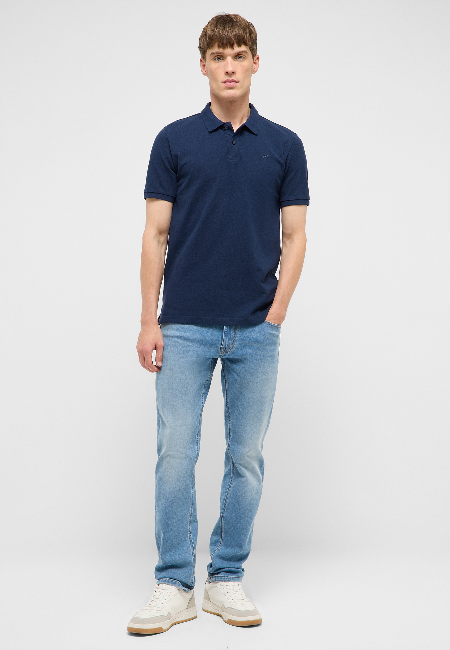 Polohemd, marineblau, kurzärmlig, Polo, T-Shirt