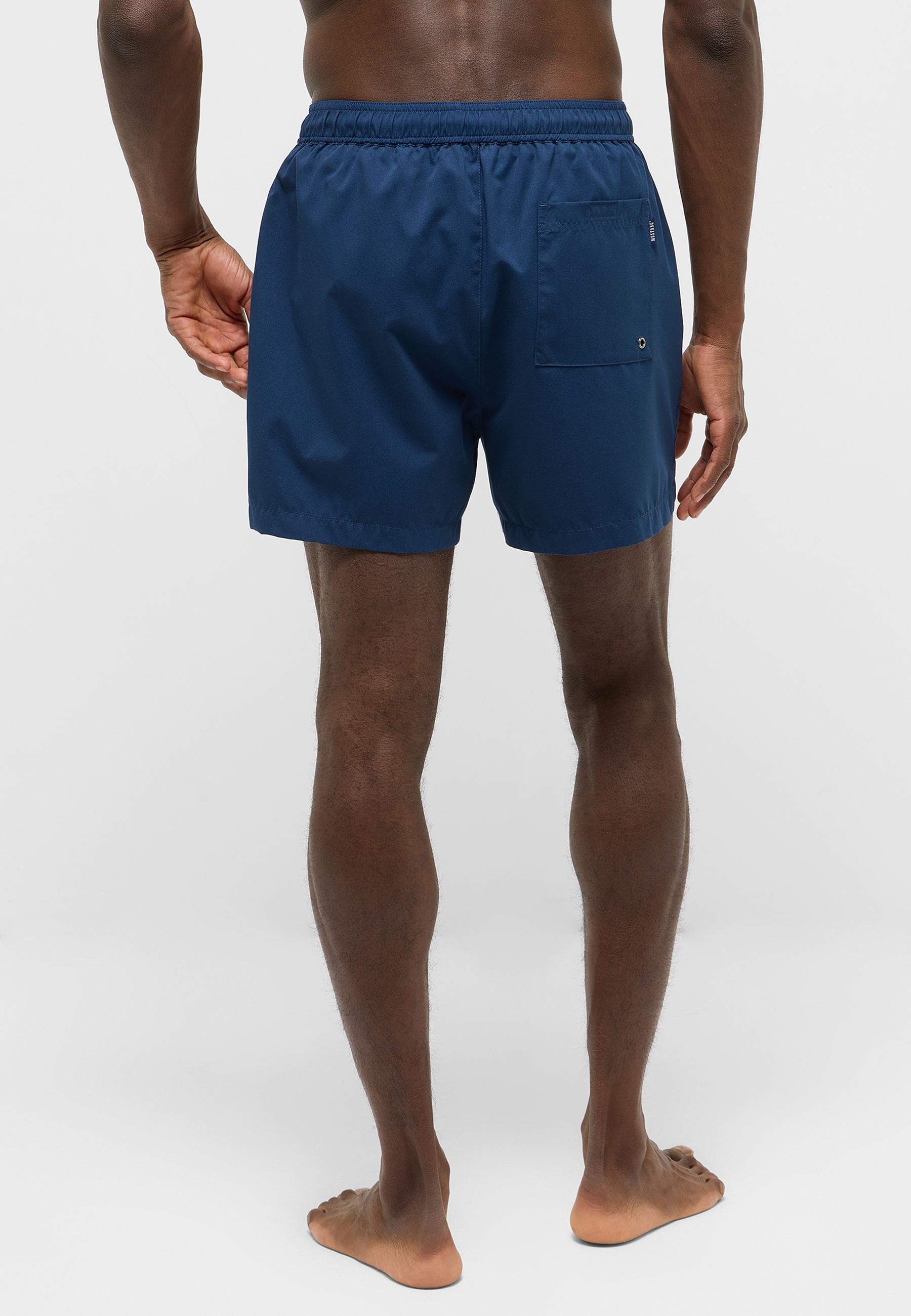 Schwimmshorts, Blau, Hinterseite Tasche, elastischer Bund, Shorts