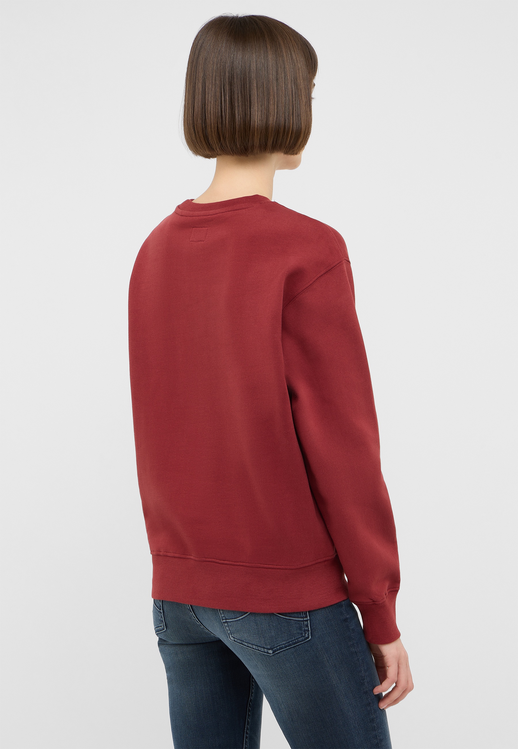 Sweatshirt, Crew neck, Langarm, Rot, Rückenansicht