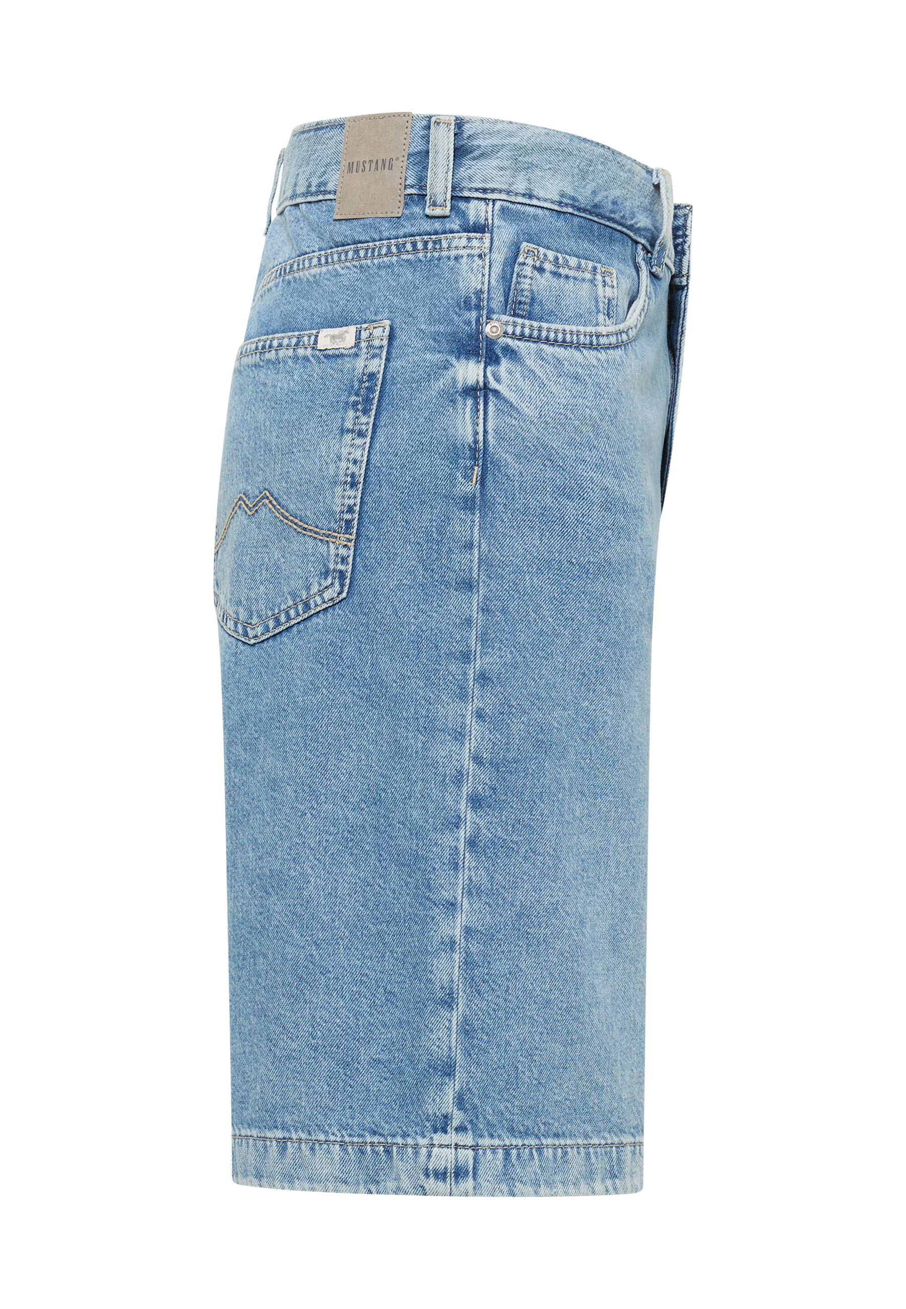 Jeans, Denim, Mittelblau, Jeanshose, Hinterstasche
