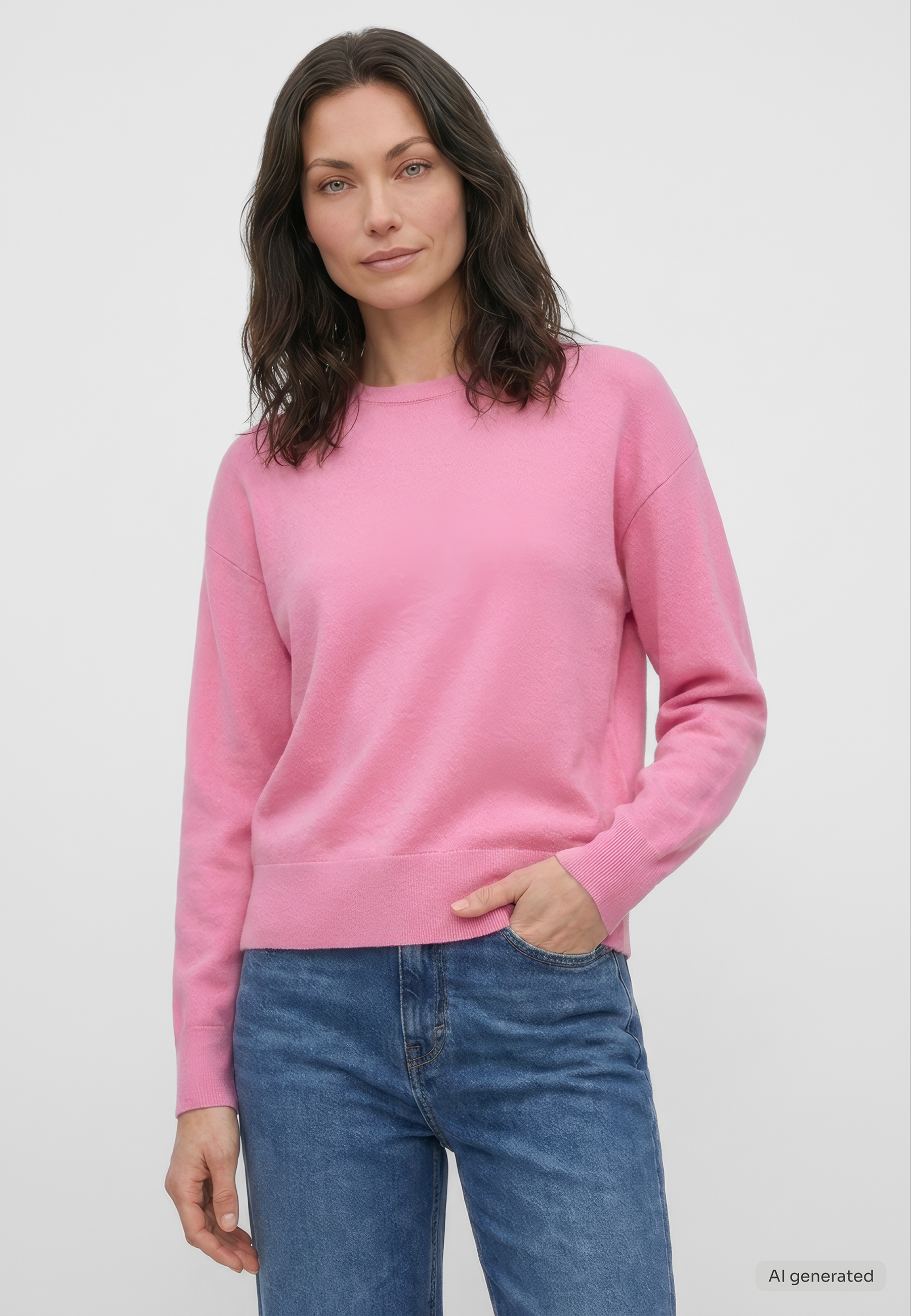 mit Flat-Knit-Struktur