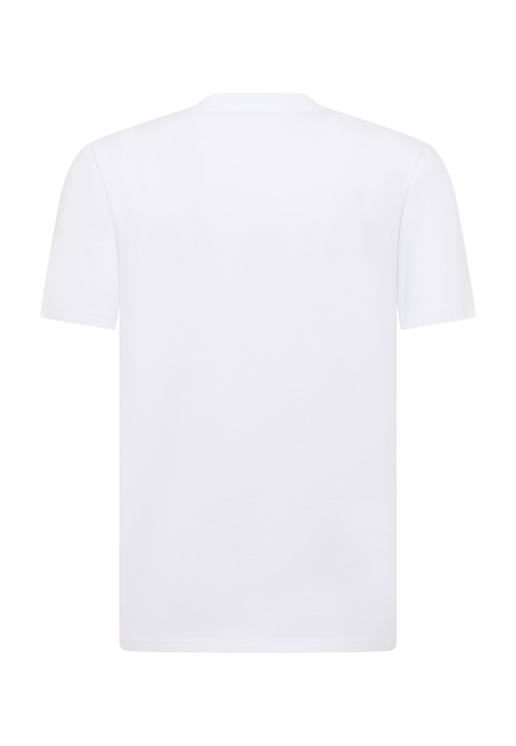 T-Shirt, Weiß, Kurzarm, Baumwolle, Uni