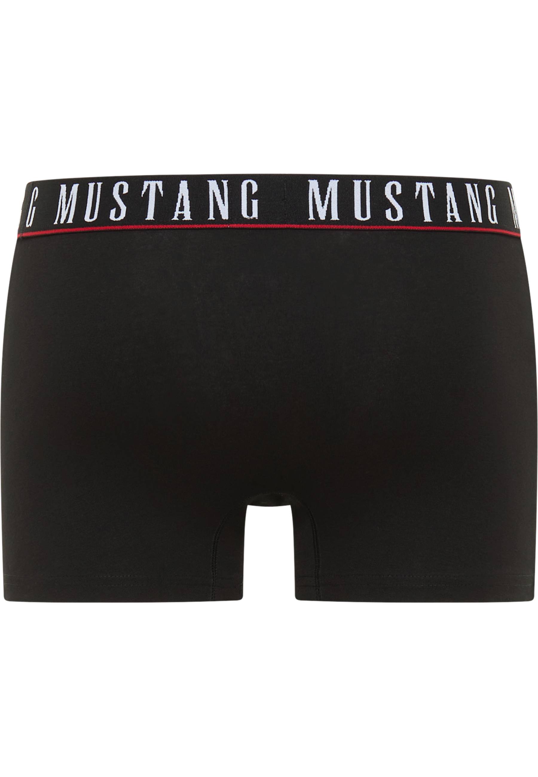 Boxershorts, Unterwäsche, Schwarz, elastischer Bund, Mustangschrift auf Bund