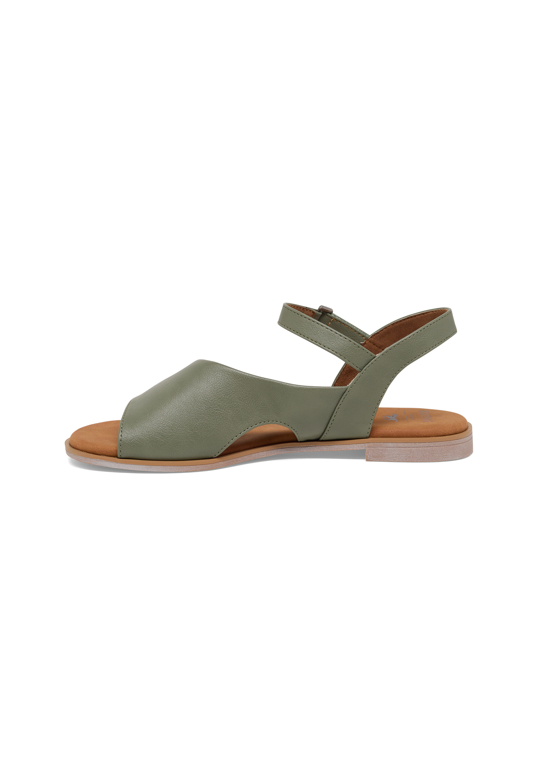 Sandale, Slingback, Ledersohle, Grün, Open Toe